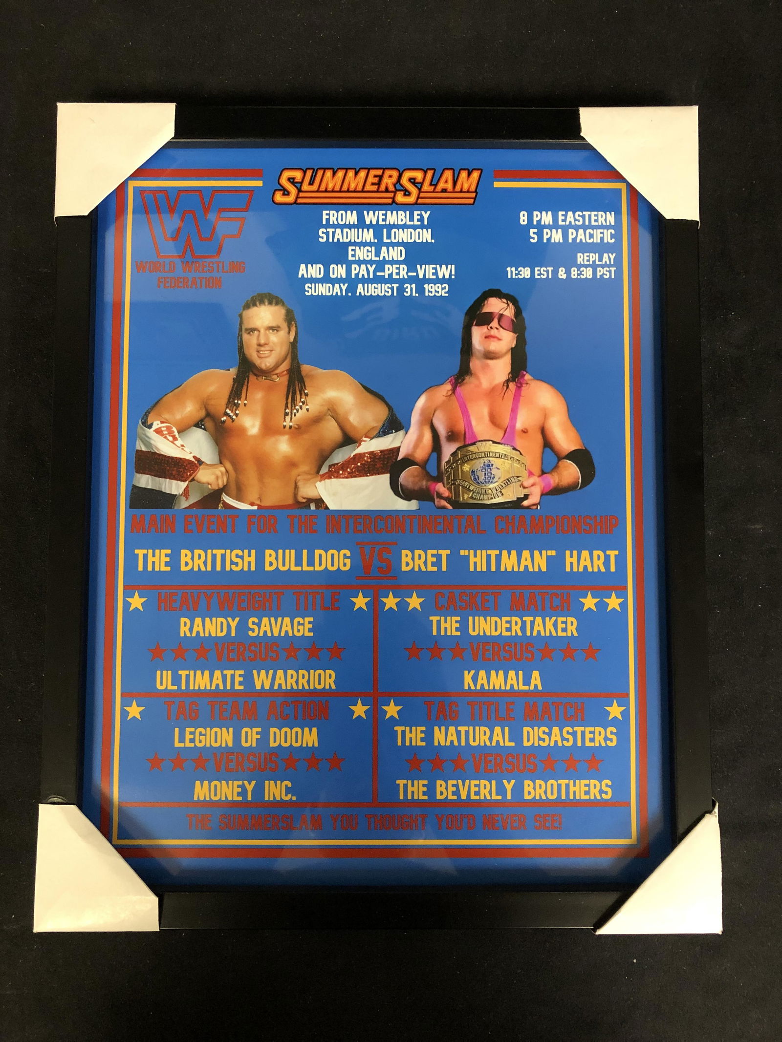 WWF SUMMERSLAM 12X15 CUSTOM FRAMED PHOTO (1 of 1)