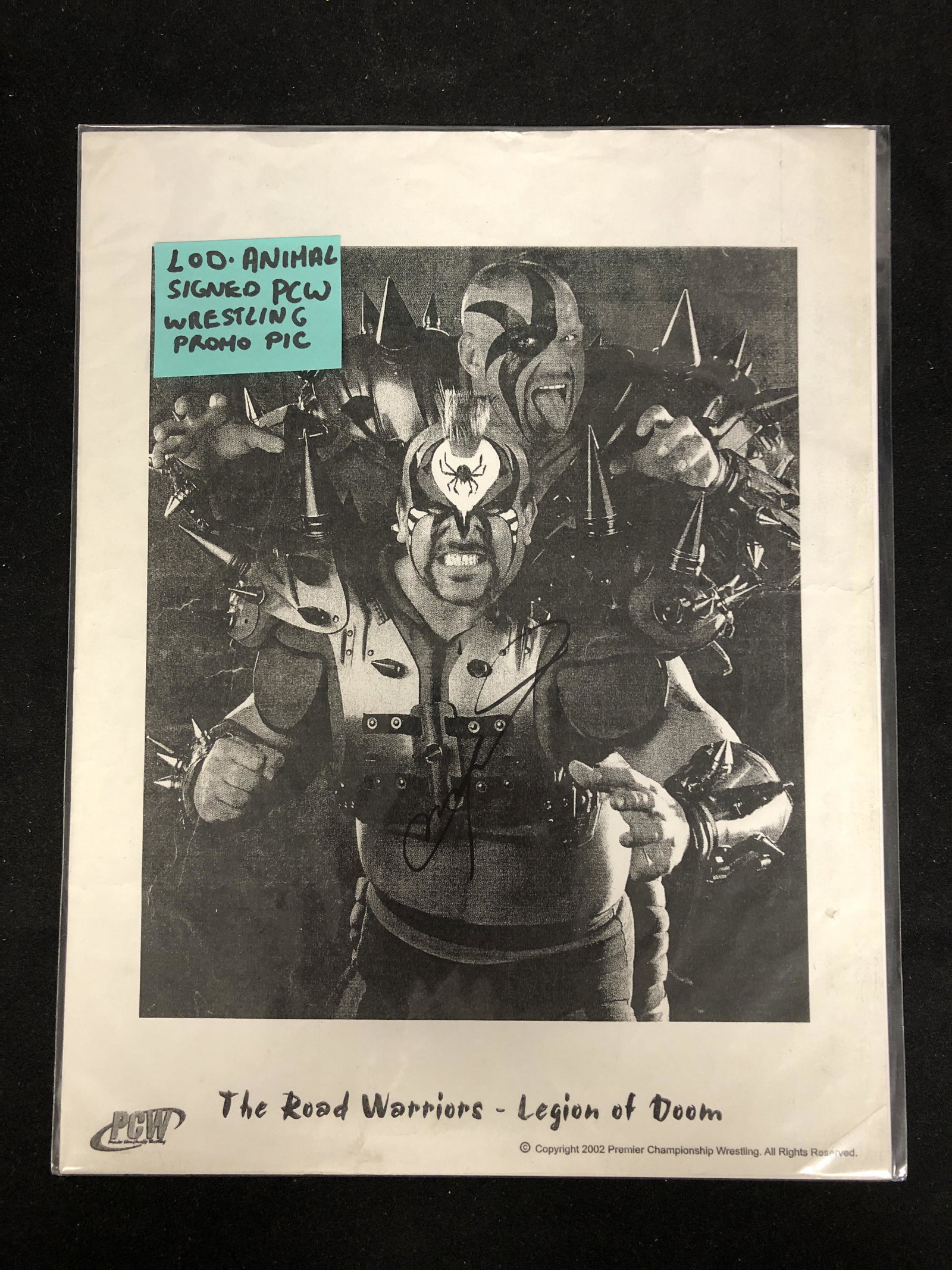 PCW LEGION OF DOOM "ANIMAL" SIGNED FRAMED PHOTO: PCW LEGION OF DOOM "ANIMAL" SIGNED FRAMED PHOTO