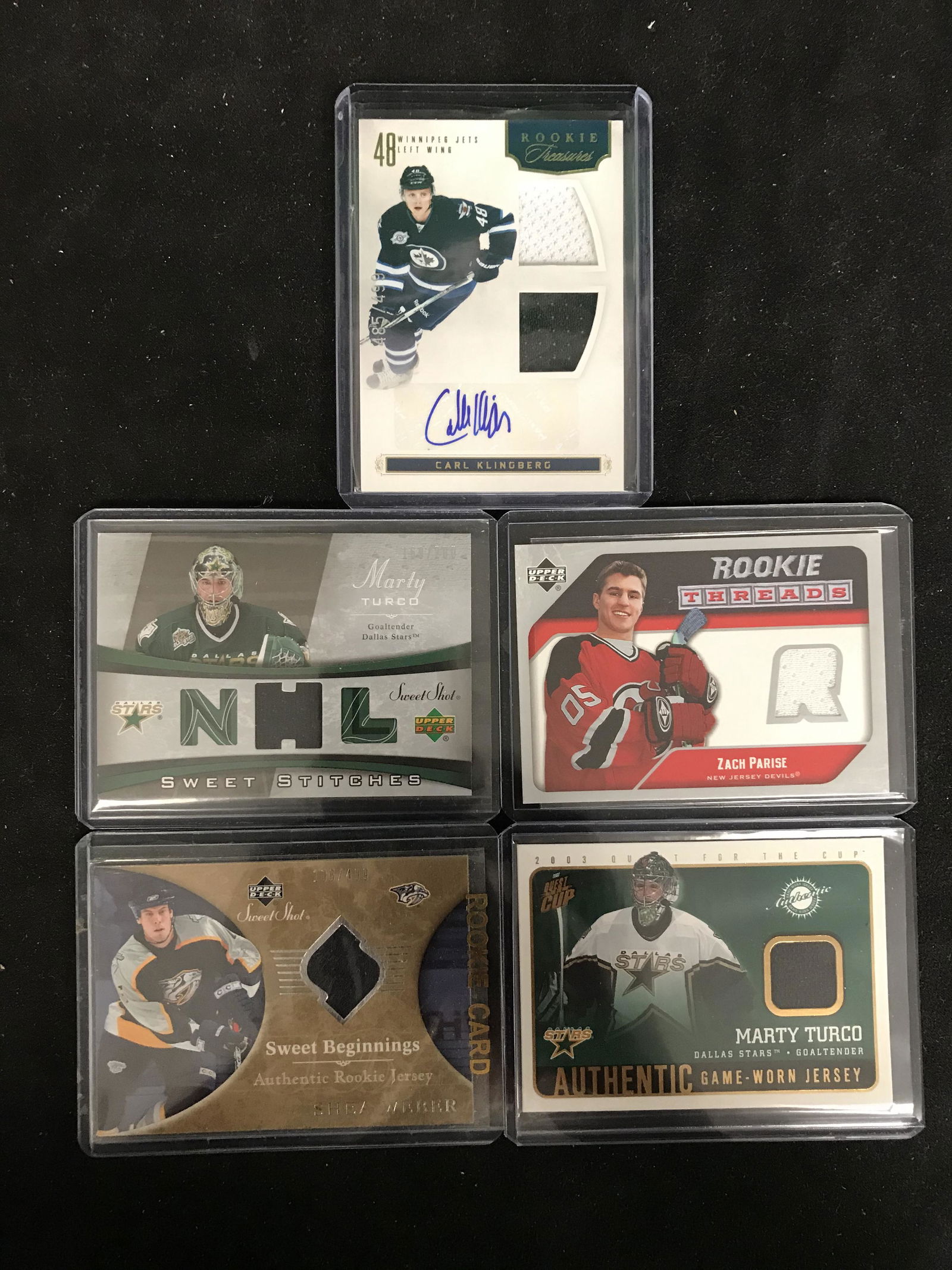 UPPER DECK HOCKEY GAME JERSEY/ AUTO CARD LOT (1 of 1)