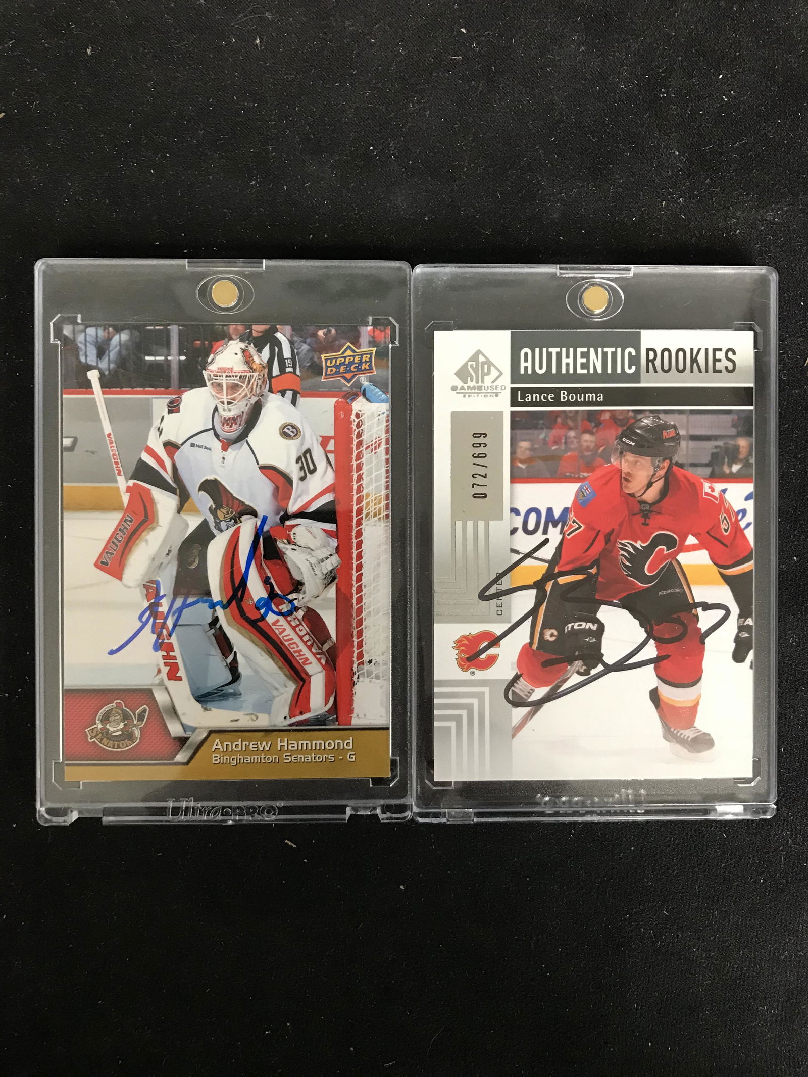 AUTOGRAPHED HOCKEY ROOKIE CARD LOT (HAMMOND, BOUMA) (1 of 2)