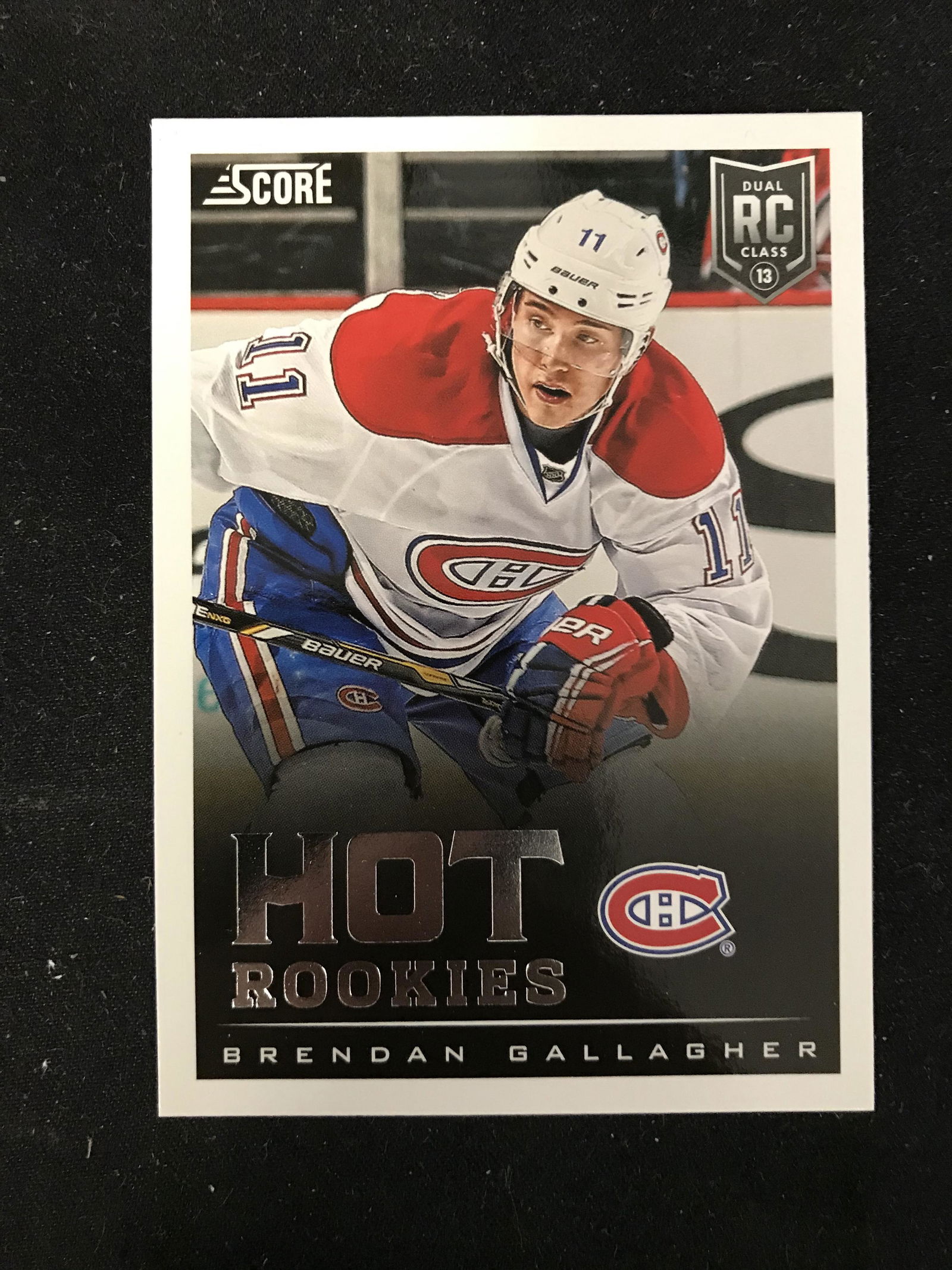 2013-14 BRENDAN GALLAGHER SCORE HOT ROOKIES ROOKIE CARD (1 of 2)