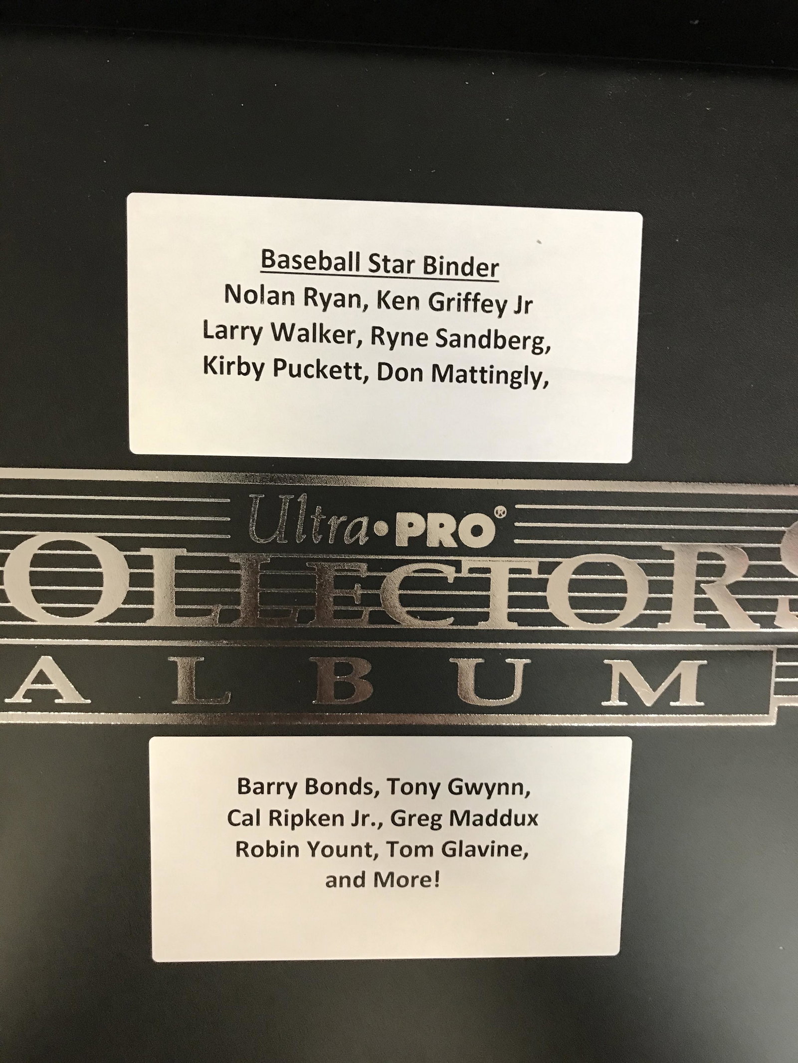 BASEBALL STARS BINDER (BARRY BONDS, CAL RIPKEN JR.,: BASEBALL STARS BINDER (BARRY BONDS, CAL RIPKEN JR., GREG MADDUX + MORE)