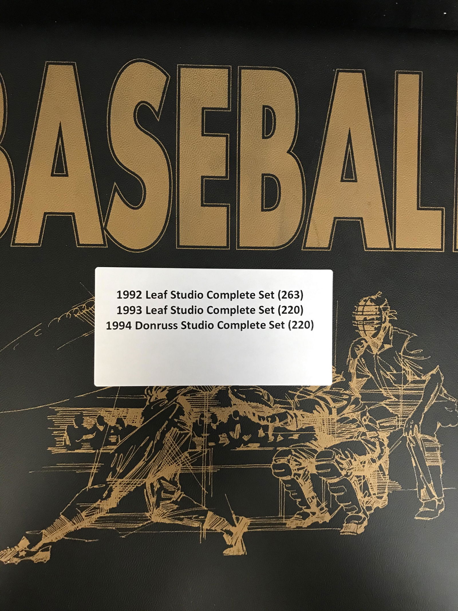 1992 & 1993 LEAF STUDIO BASEBALL COMPLETE SETS & (1 of 4)