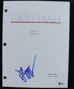 Dustin Hoffman Signed "Rain Man" Movie Script (Beckett: Dustin Hoffman Signed "Rain Man" Movie Script (Beckett COA)