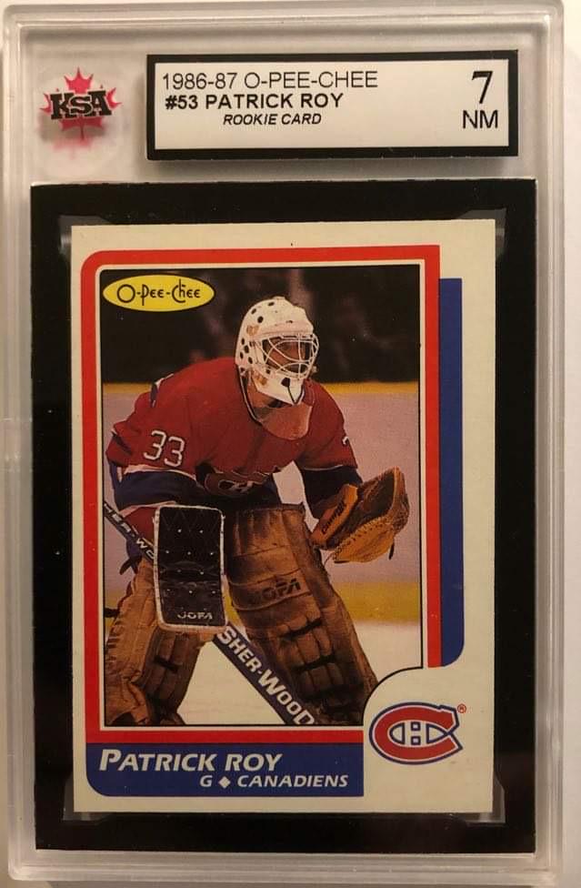 1986-87 O-PEE-CHEE #53 PATRICK ROY RC (7 NM) (1 of 2)