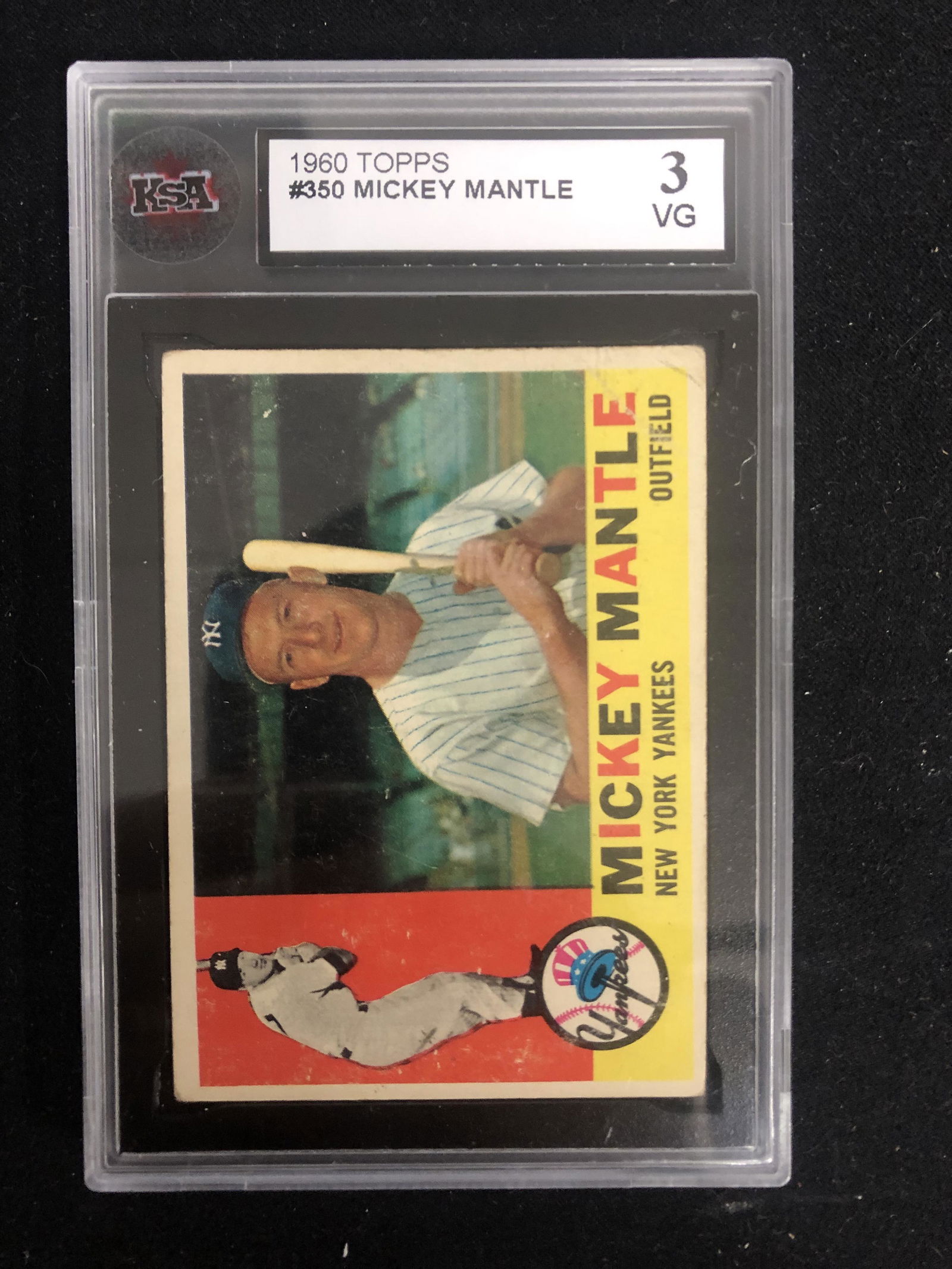 1960 TOPPS #350 MICKEY MANTLE (3 VG) (1 of 2)