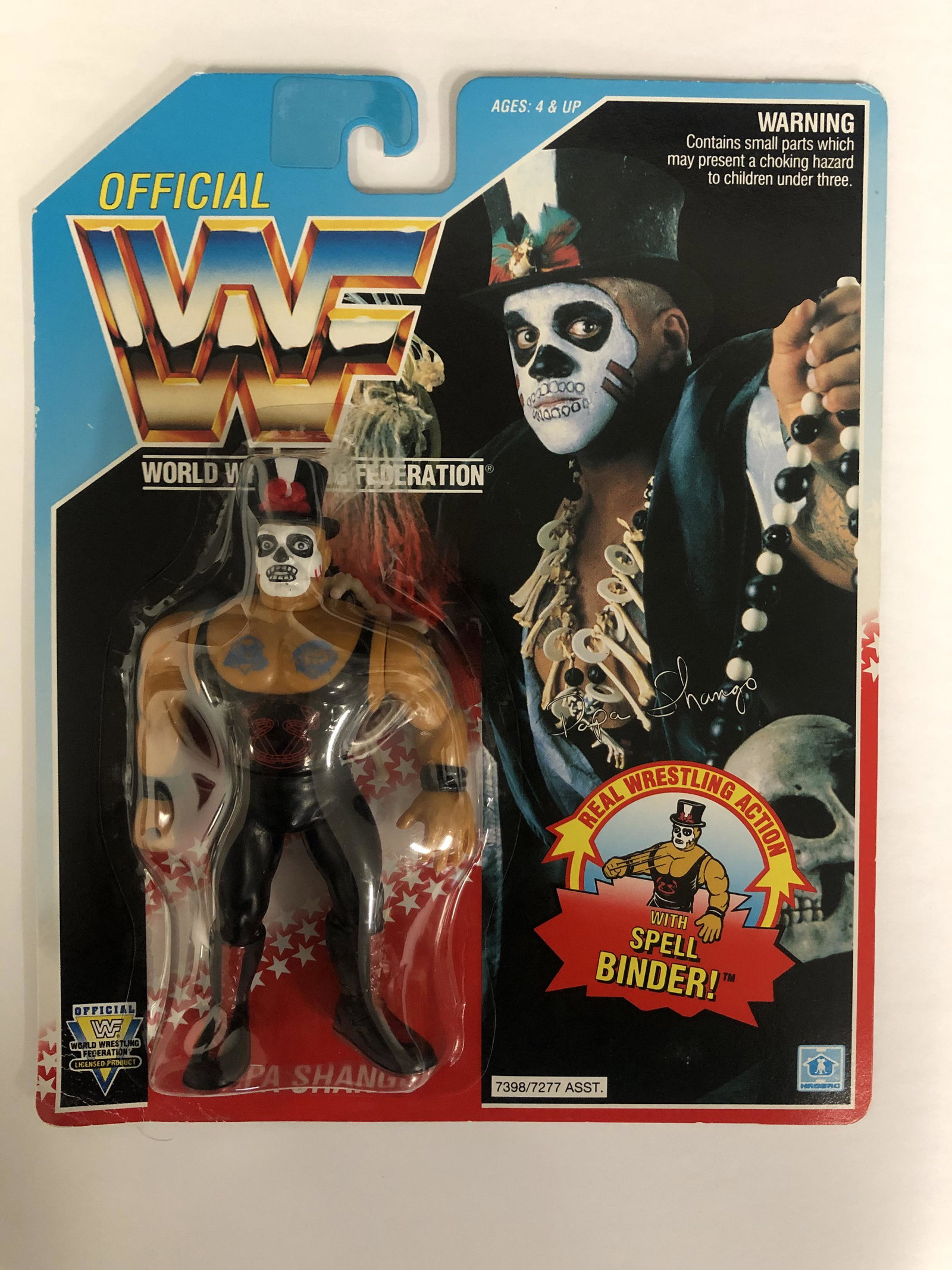 OFFICIAL WWF PAPA SHANGO WRESTLING FIGURE Blue Card MOC: OFFICIAL WWF PAPA SHANGO WRESTLING FIGURE Blue Card MOC (HASBRO)