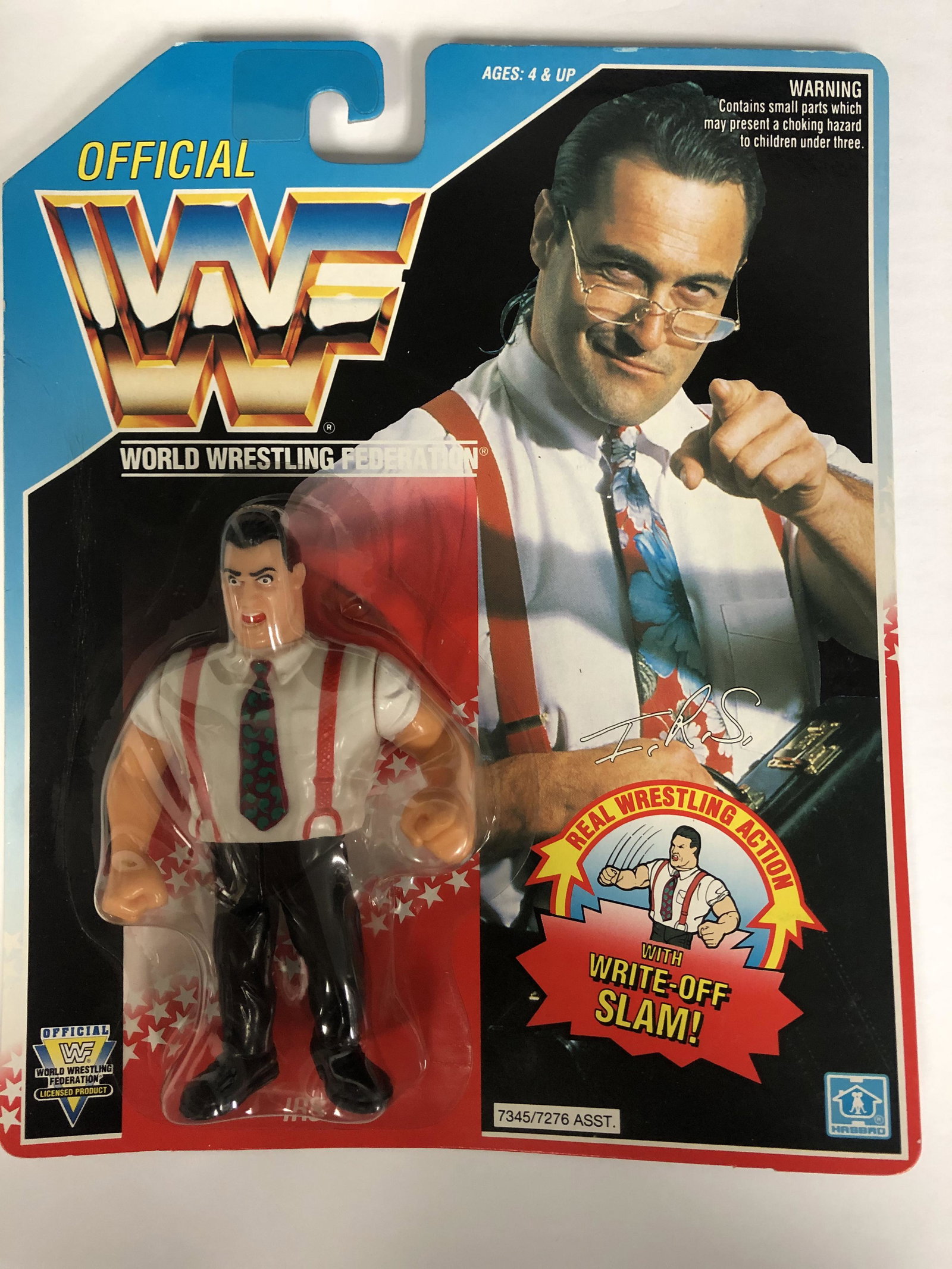 HASBRO OFFICIAL WWF "IRS" WRESTLING FIGURE (MOC): HASBRO OFFICIAL WWF "IRS" WRESTLING FIGURE (MOC)