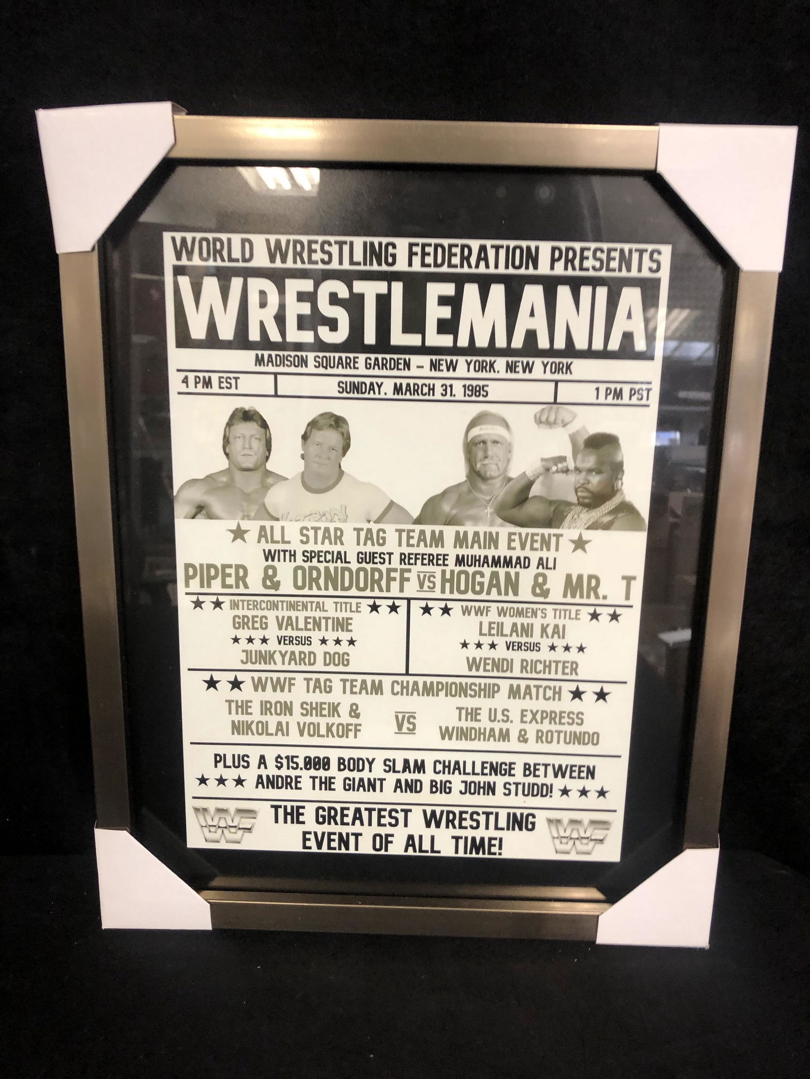 WWF WRESTLEMANIA FRAMED EVENT POSTER (REPRINT) (1 of 1)