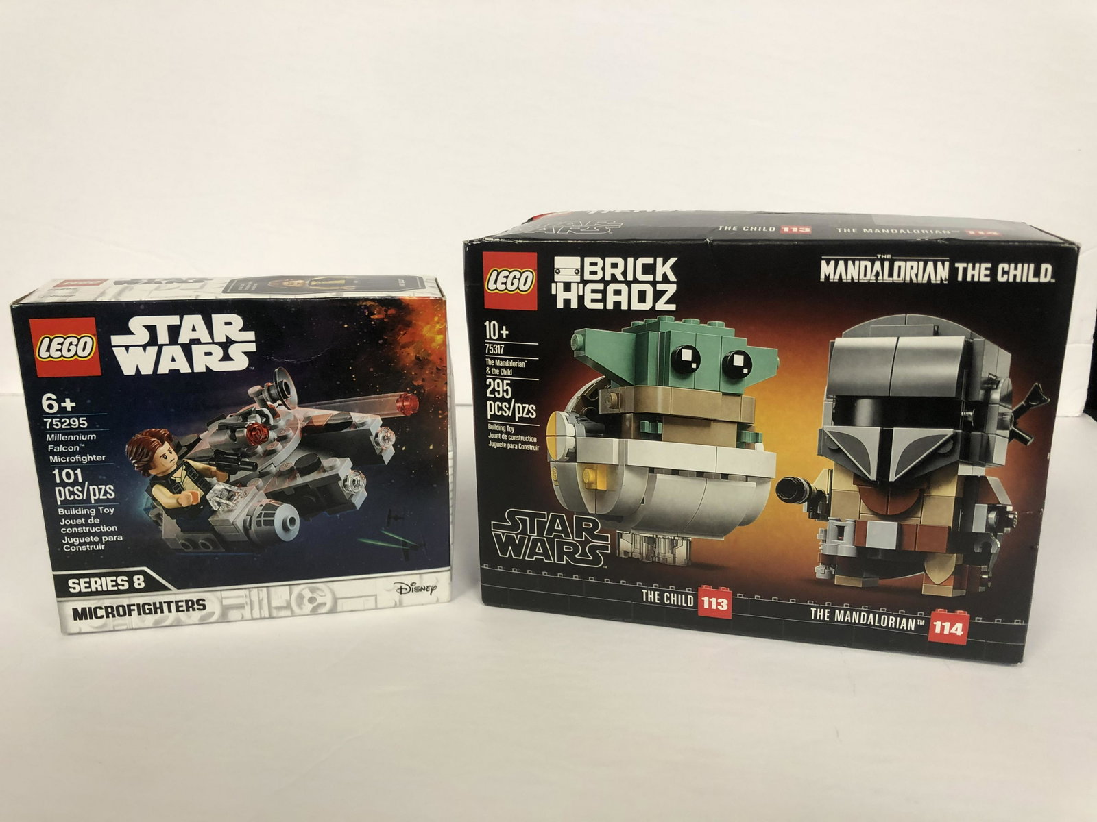 LEGO Star Wars Millennium Falcon Microfighter/ BrickHe: LEGO Star Wars Millennium Falcon Microfighter/ BrickHeadz Star Wars Mandalorian & The Child 75317