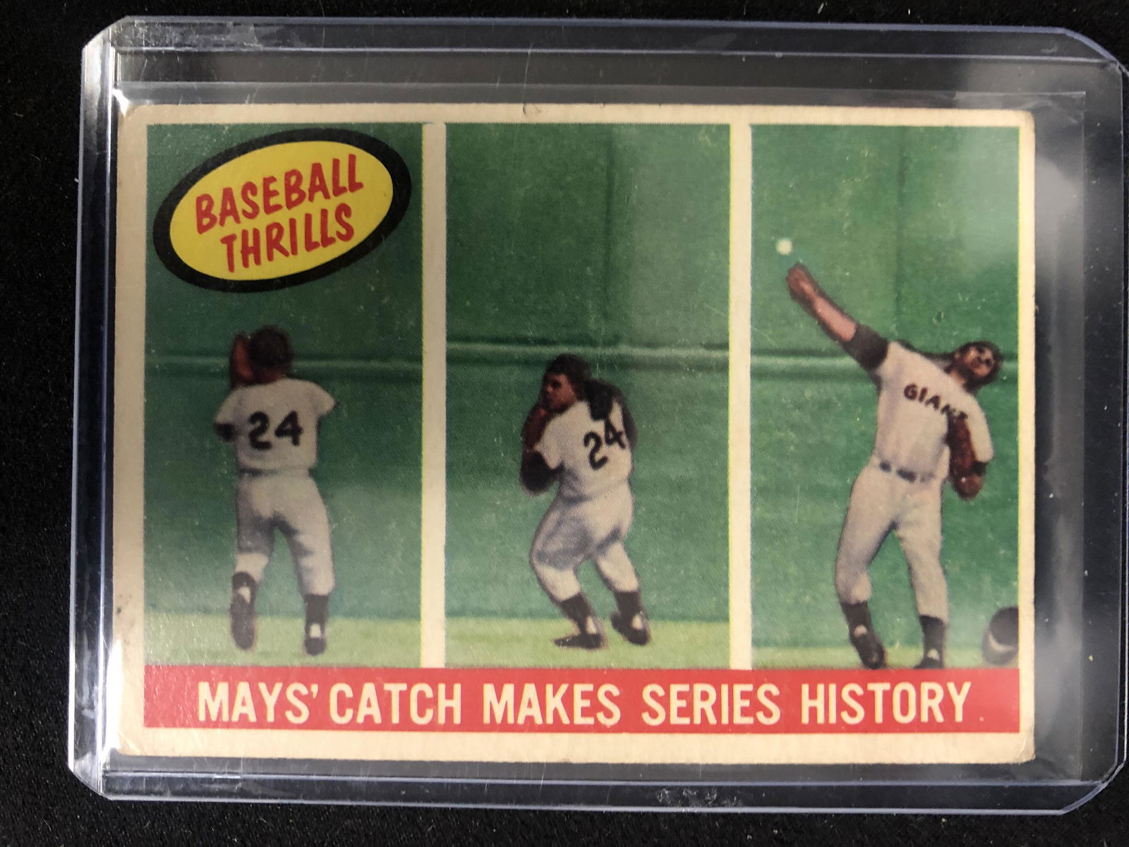 1959 Topps # 464 Baseball Thrills Willie Mays (1 of 2)
