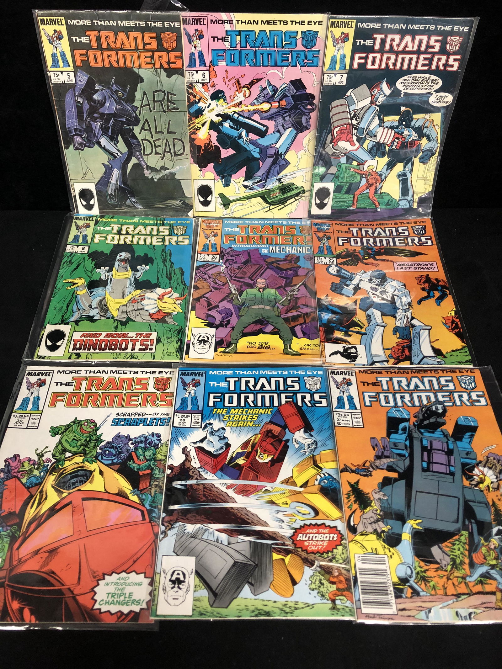 THE TRANSFORMERS COMIC BOOK LOT (MARVEL COMICS) (1 of 1)