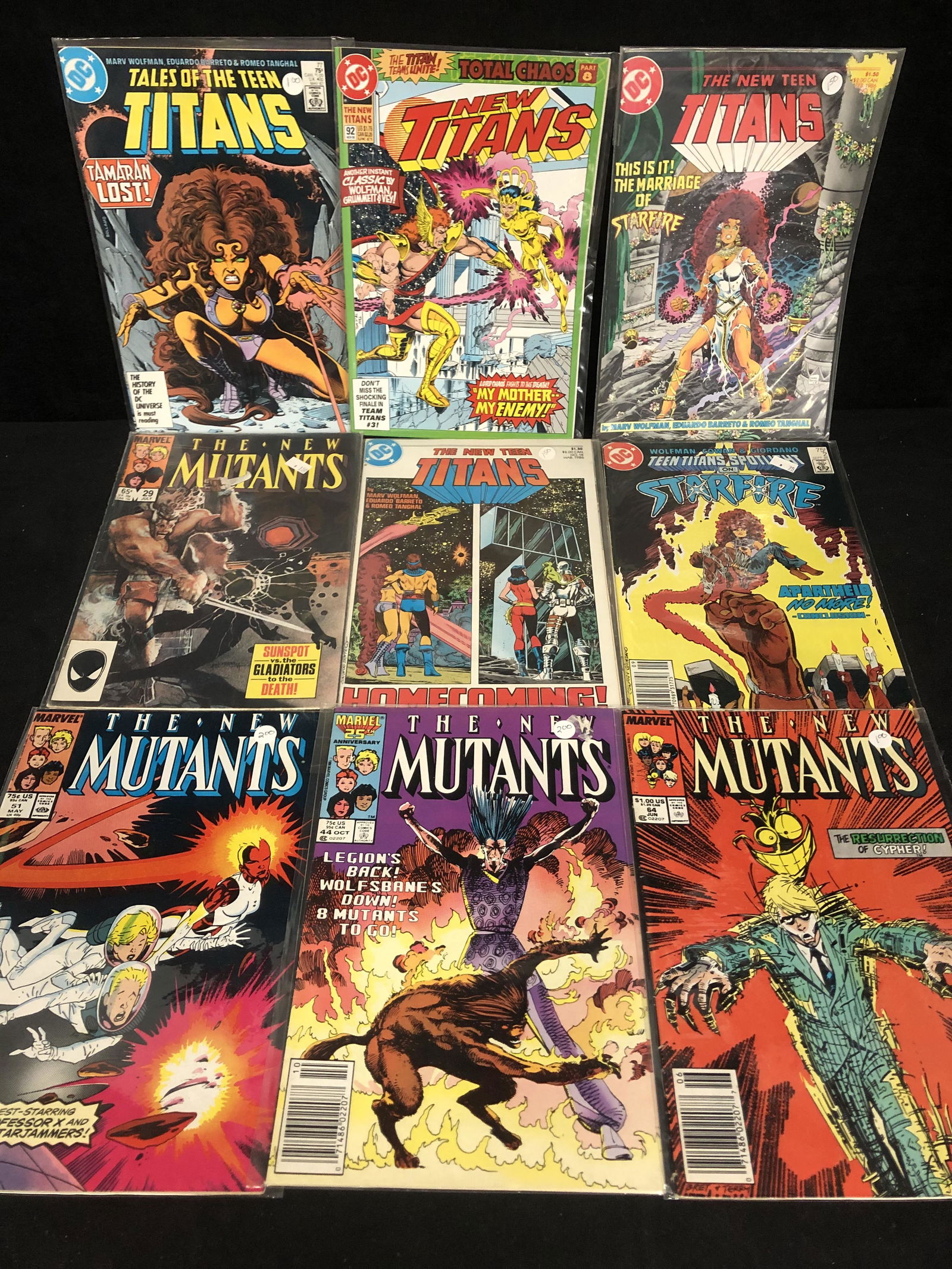 NEW TEEN TITANS/ NEW MUTANTS COMIC BOOK LOT (1 of 1)