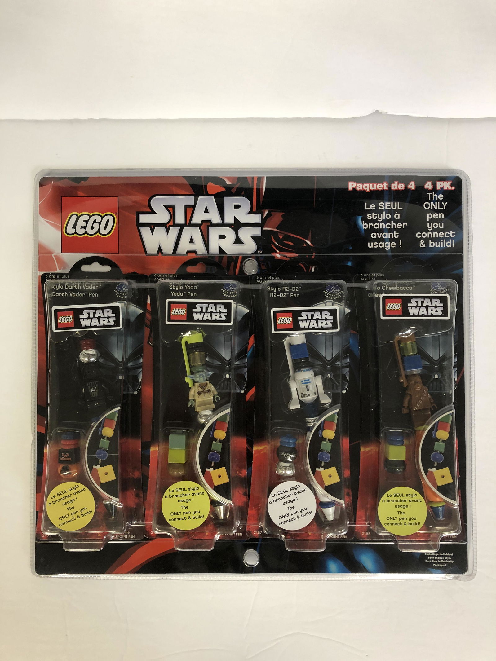 Star Wars Lego Pens Darth Vader Yoda R2D2 Chewbacca (1 of 1)