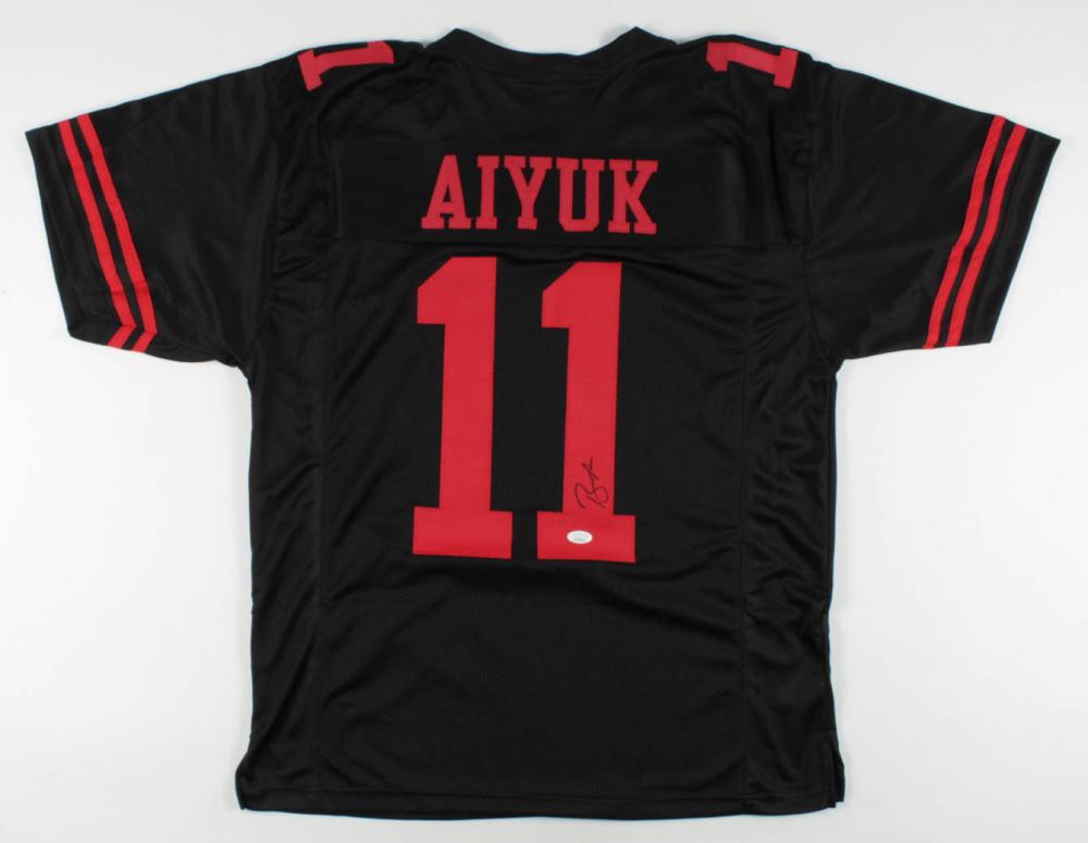 BRANDON AIYUK SIGNED 49ERS BLACK PRO STYLE JERSEY (1 of 3)