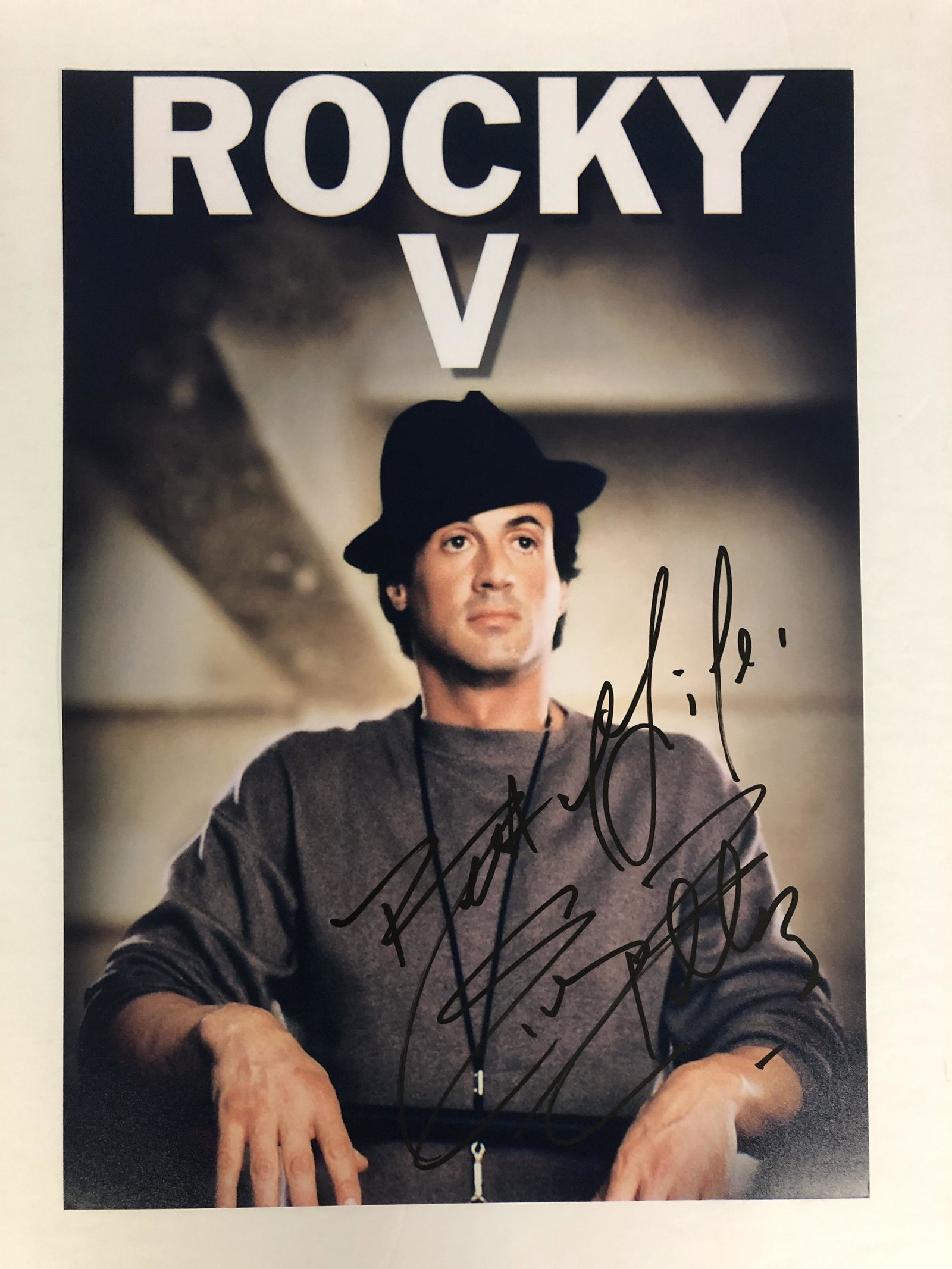 Sylvester Stallone Signed Rocky V Photo (Real Authentic: Sylvester Stallone Signed Rocky V Photo (Real Authentic COA)