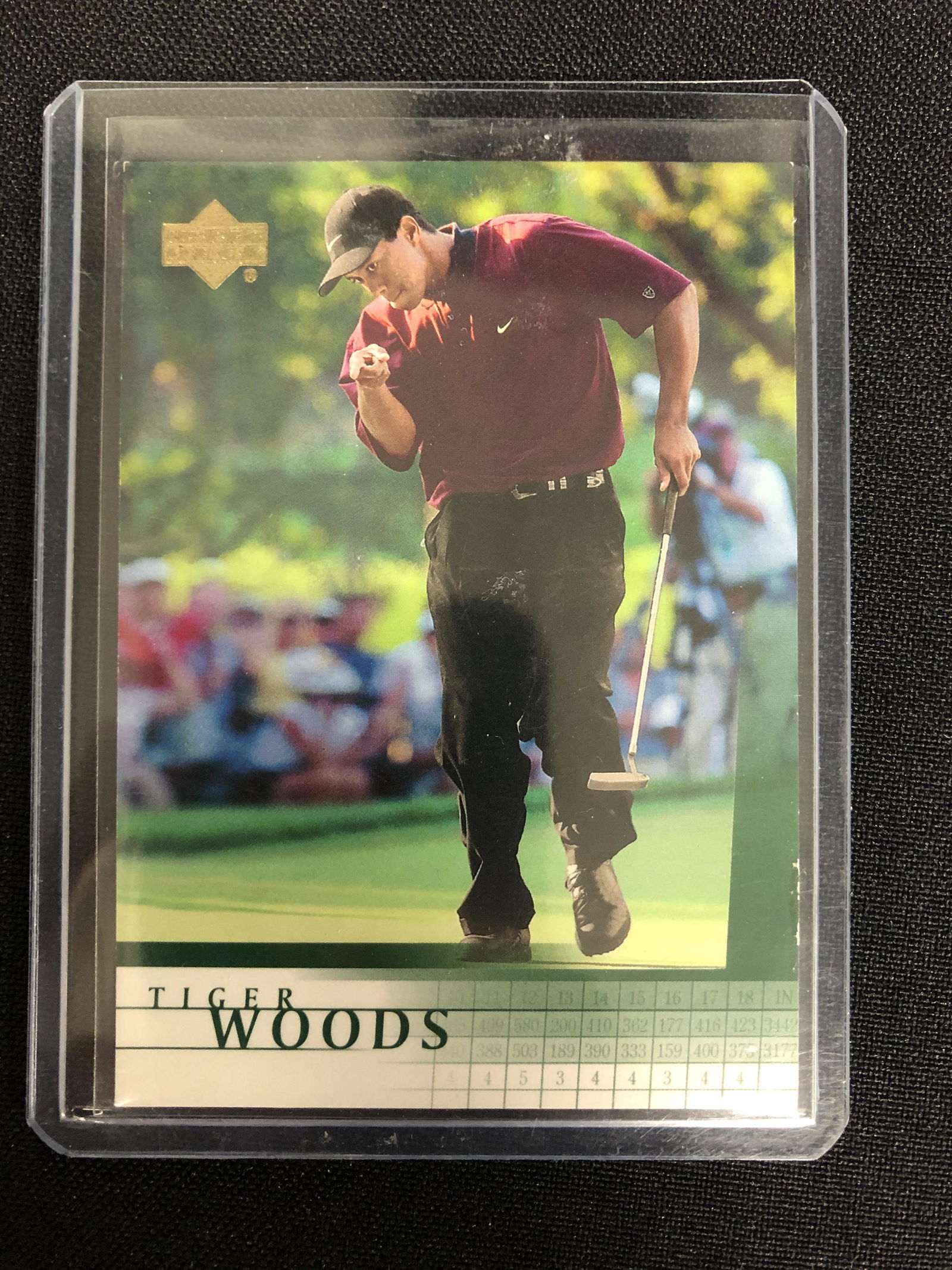 2001 Upper Deck Golf #1 TIGER WOODS RC (1 of 2)