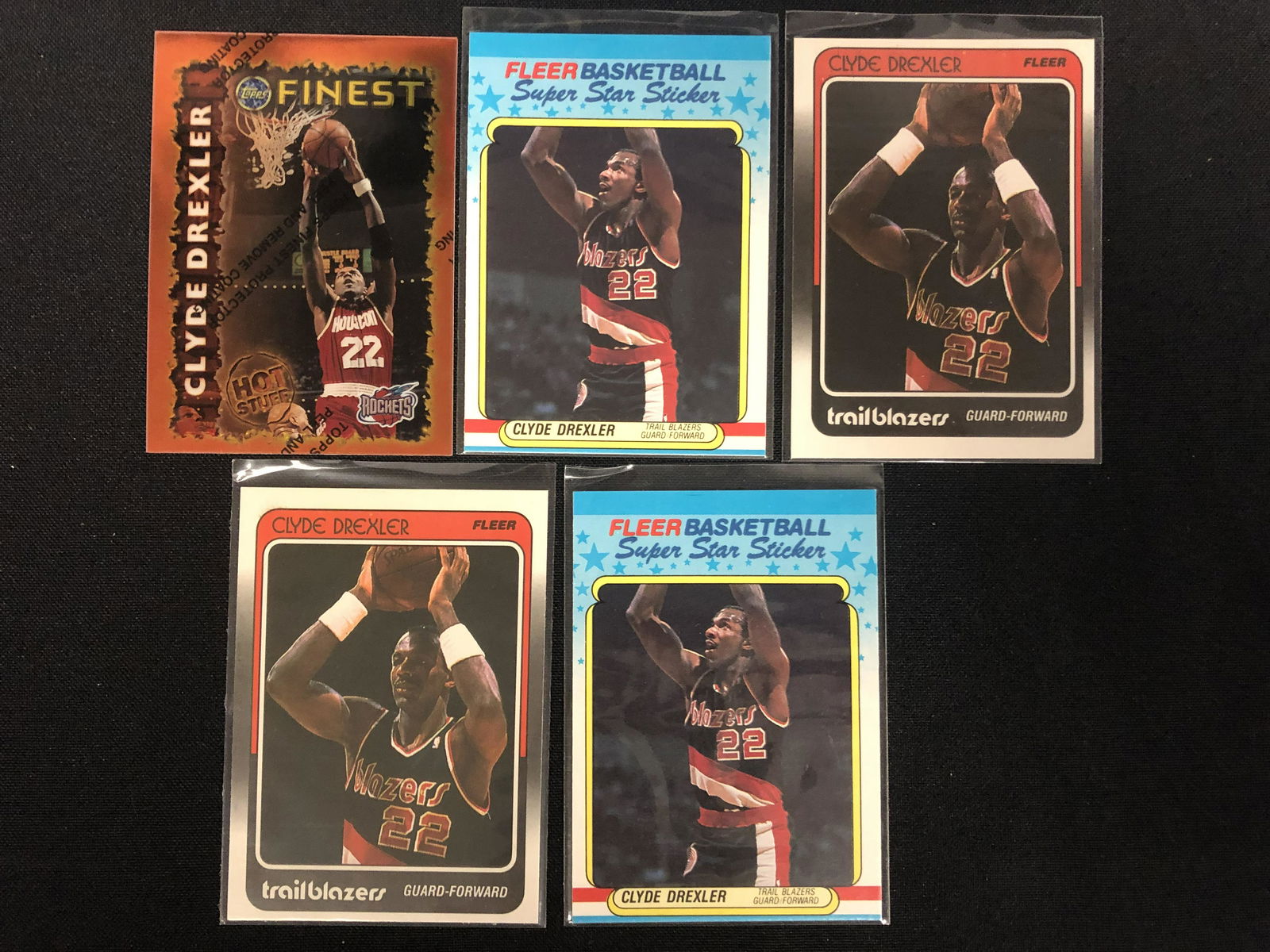 CLYDE DREXLER BASKETBALL CARD LOT (1 of 1)