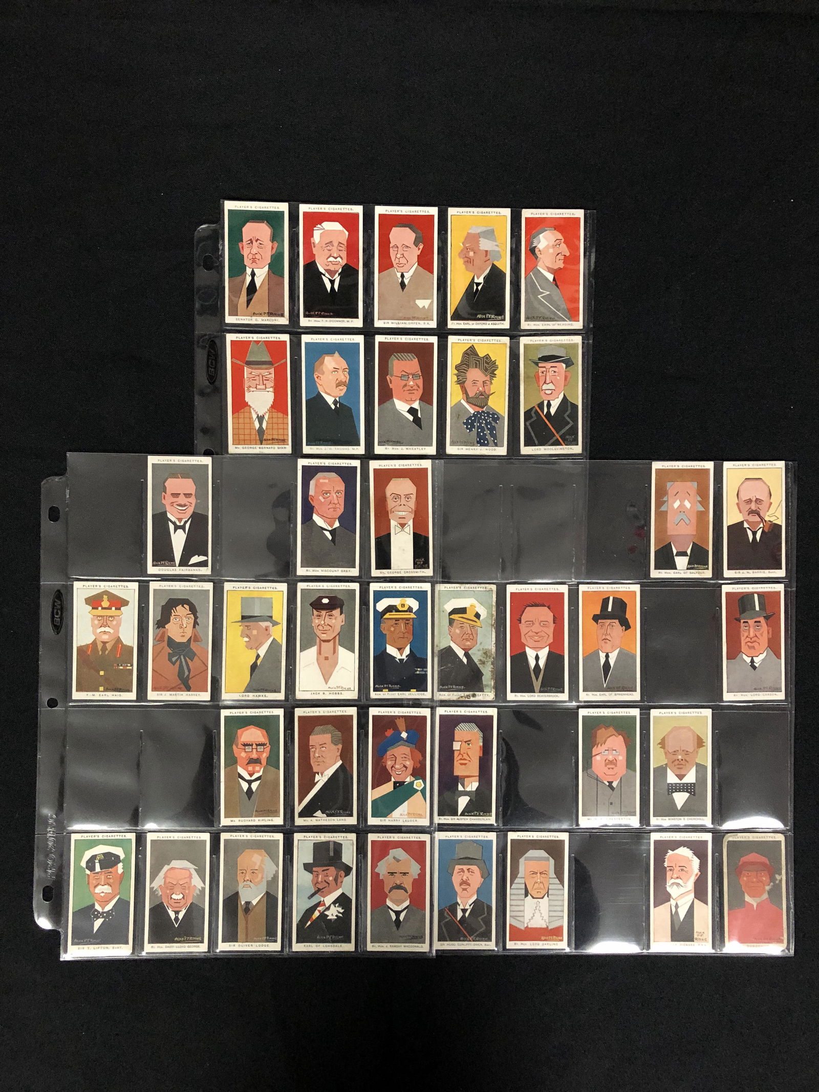 RARE 1926  TEA CARDS STRAIGHT LINE CARICATURES (1 of 2)