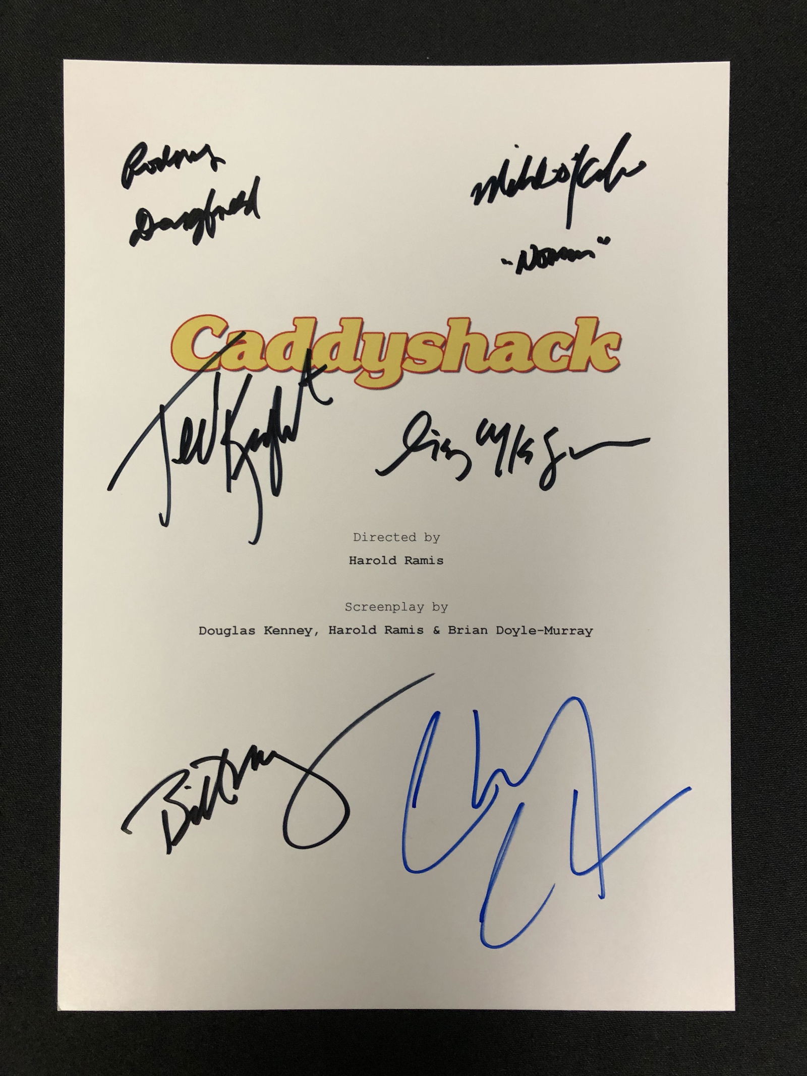 CADDYSHACK SIGNED SCRIPT COVER (REAL AUTHENTIC COA) (1 of 3)