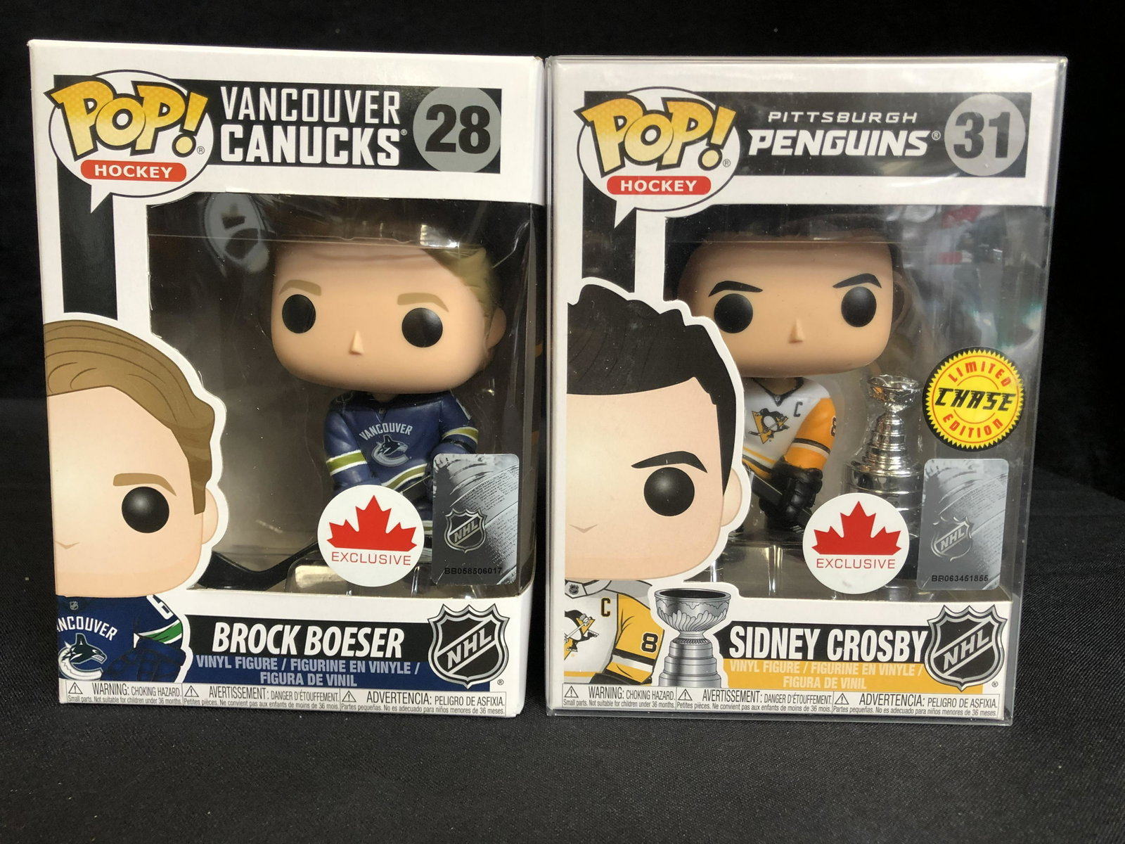 FUNKO POP HOCKEY! VINYL FIGURES LOT (BROCK BOESER, SIDN: FUNKO POP HOCKEY! VINYL FIGURES LOT (BROCK BOESER, SIDNEY CROSBY)