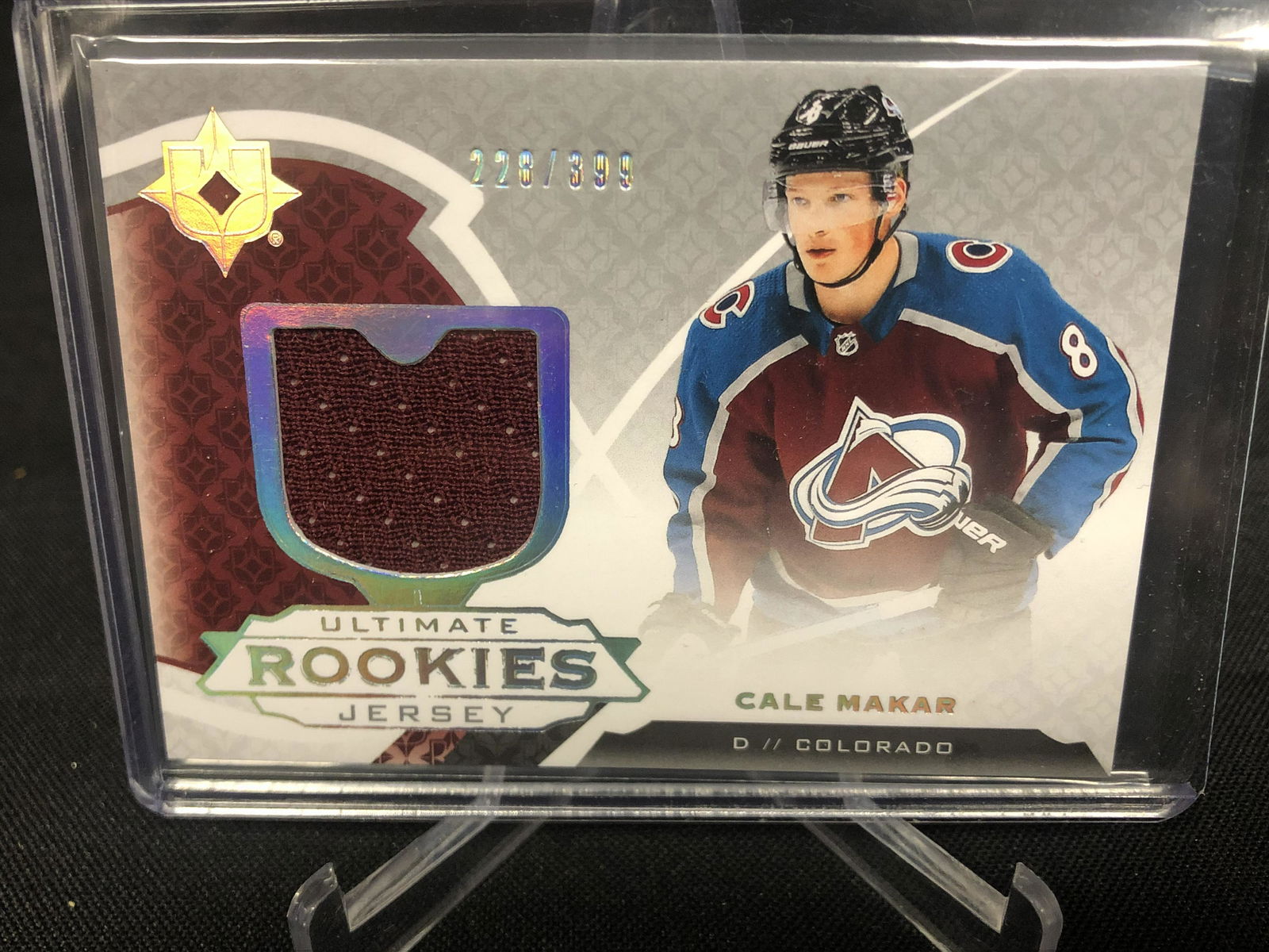 2019 Upper Deck Ultimate Collection Rookies Jerseys: 2019 Upper Deck Ultimate Collection Rookies Jerseys 228/399 Cale Makar #190