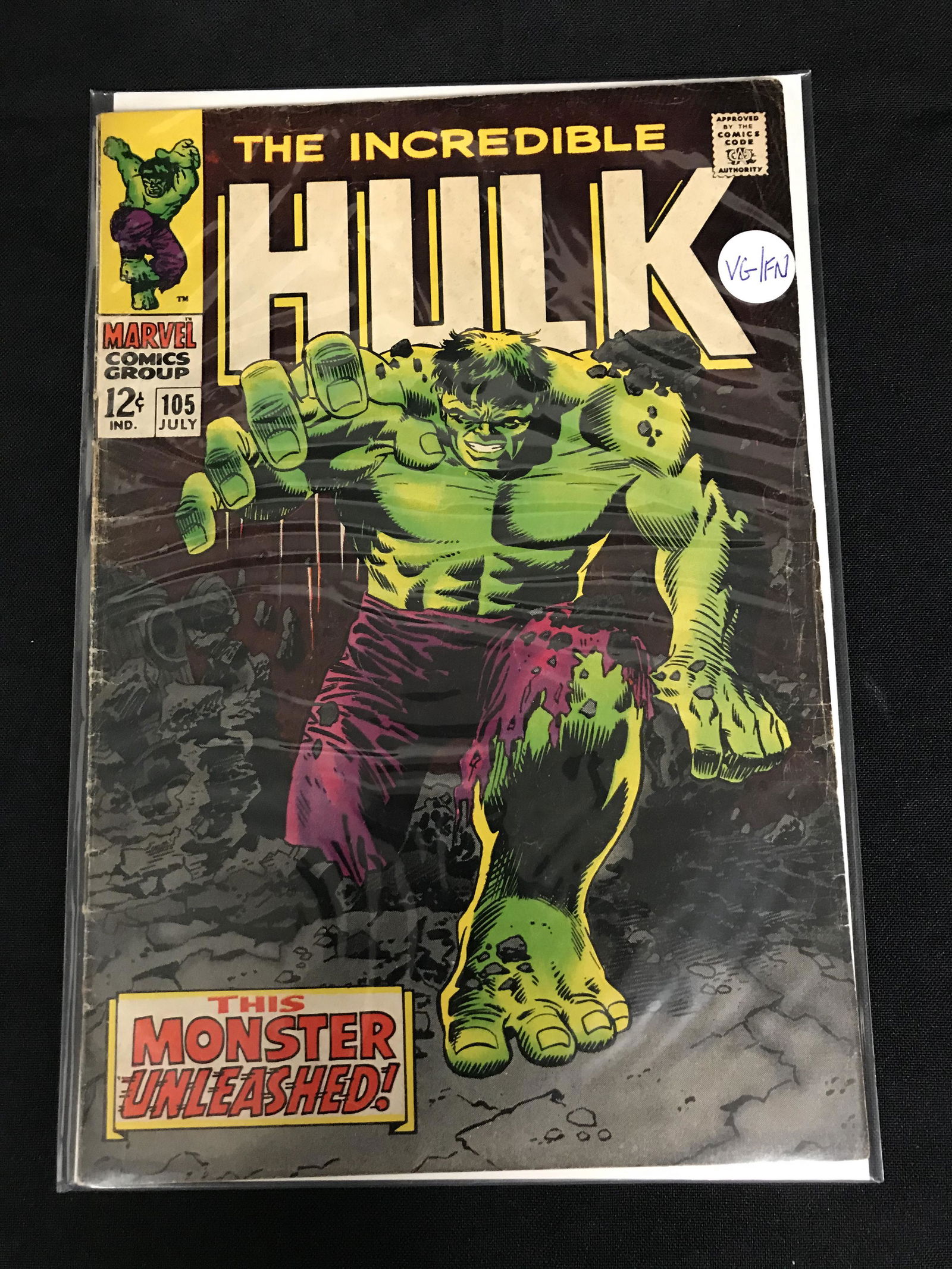 THE INCREDIBLE HULK #105 (MARVEL COMICS) (1 of 1)