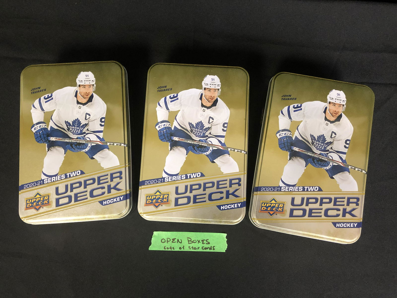 2020-21 UPPER DECK SERIES TWO HOCKEY TINS X3 (OPEN (1 of 1)