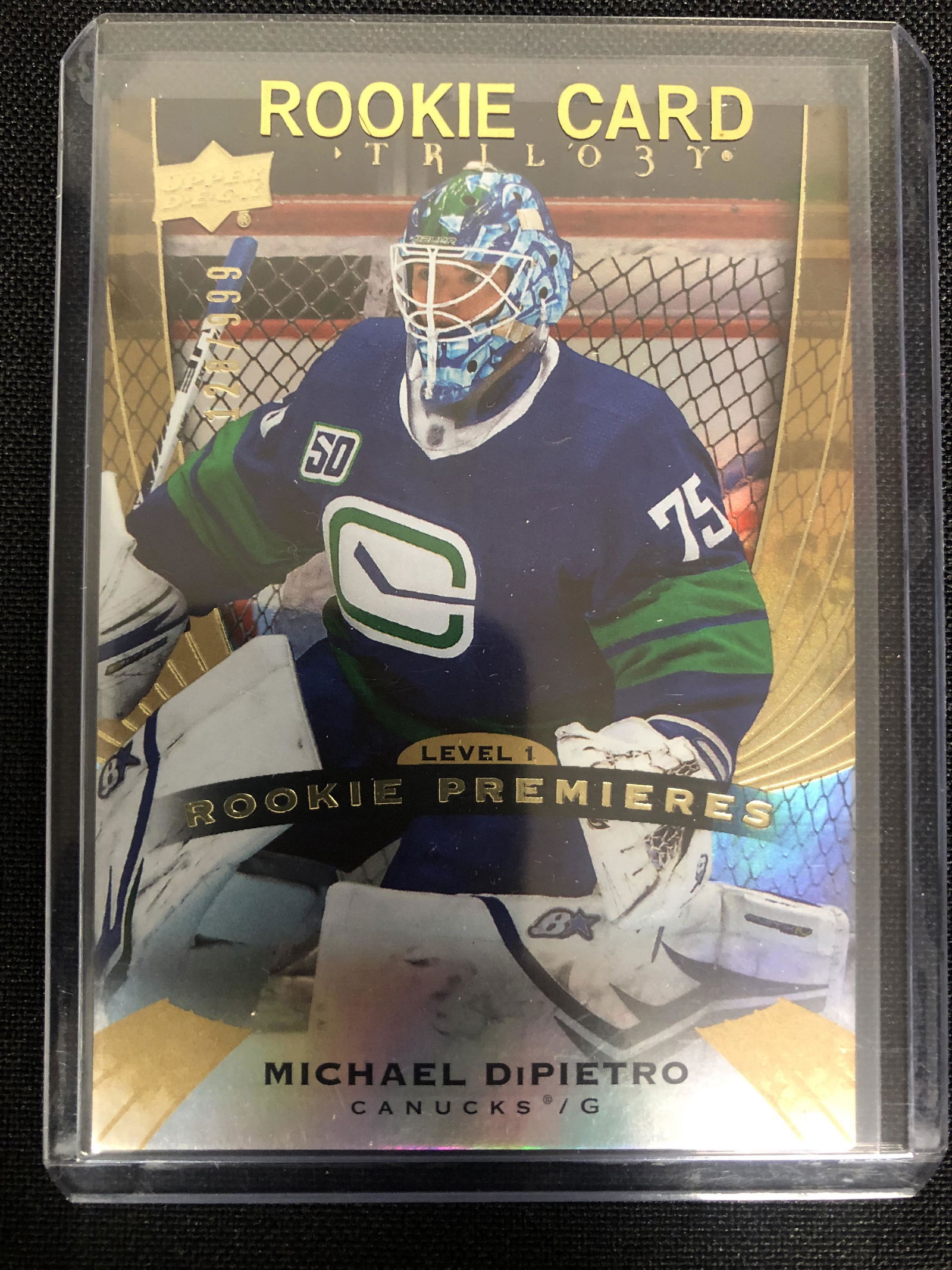 2020-21 UPPER DECK TRILOGY MICHAEL DIPIETRO ROOKIE (1 of 1)