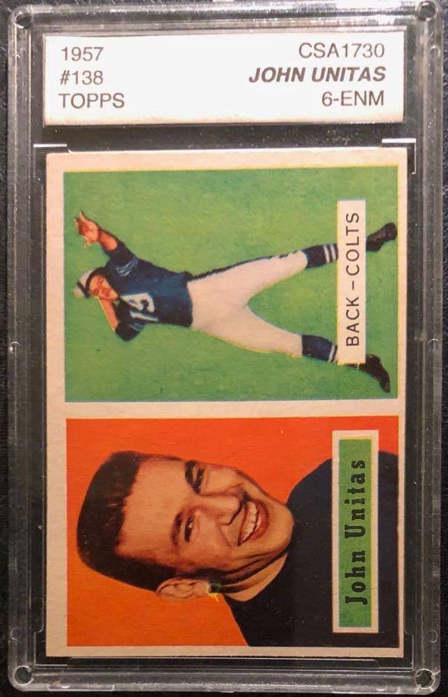 1957 TOPPS #138 JOHN UNITAS (6 ENM) (1 of 2)