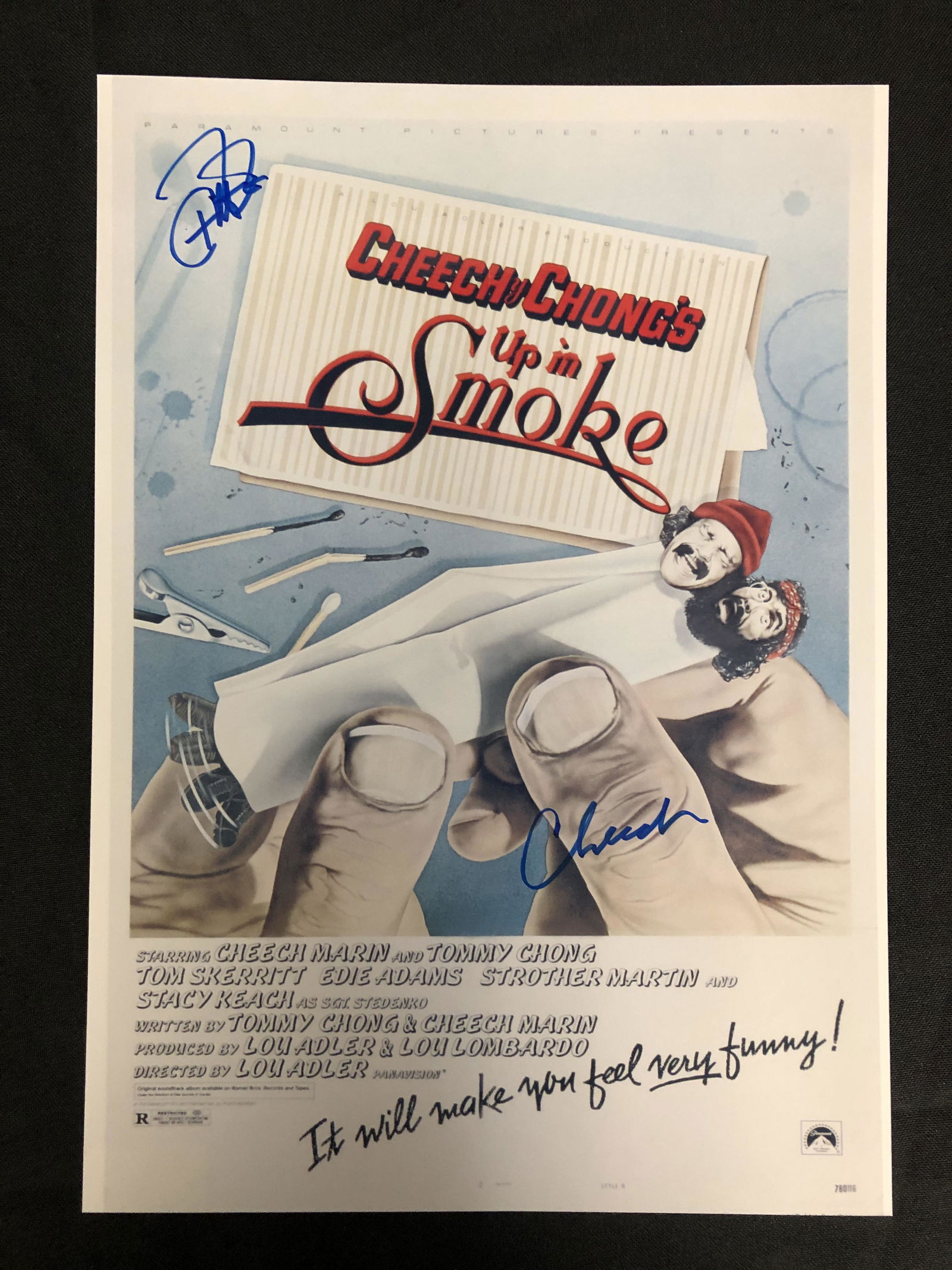 CHEECH AND CHONG SIGNED MOVIE POSTER ( REAL AUTHENTICS (1 of 3)