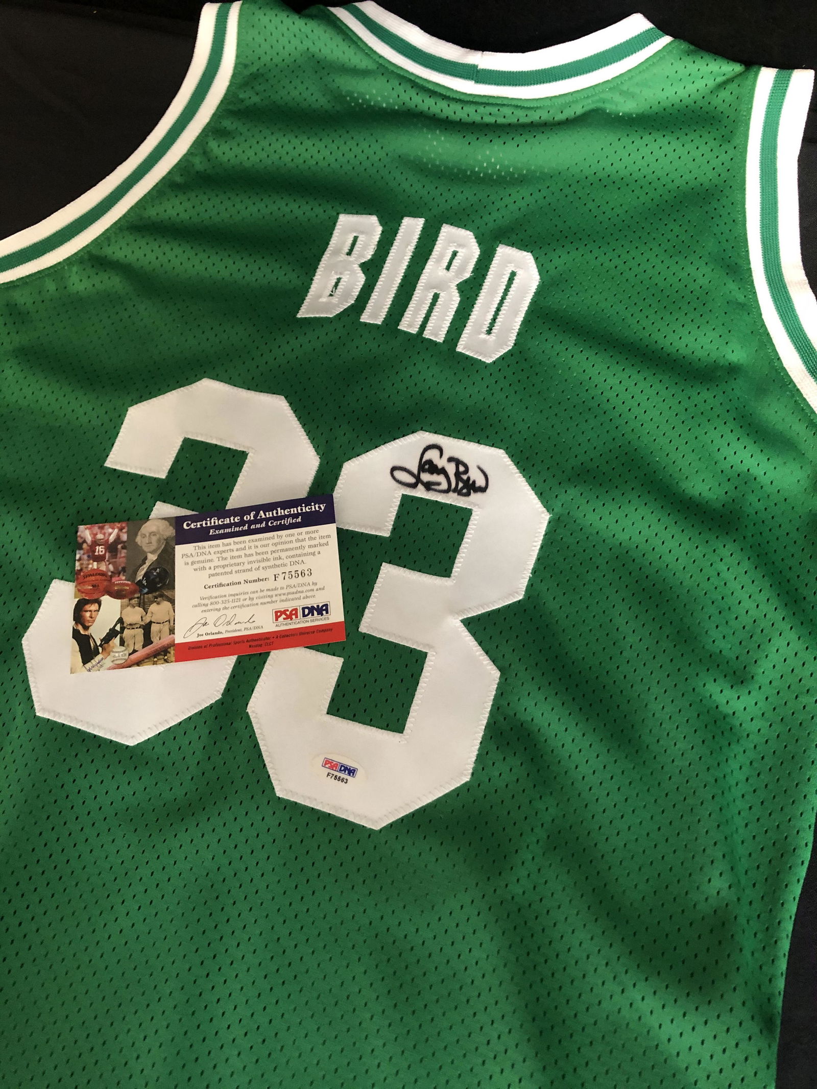 LARRY BIRD SIGNED CELTICS JERSEY (PSA/DNA COA) (1 of 3)