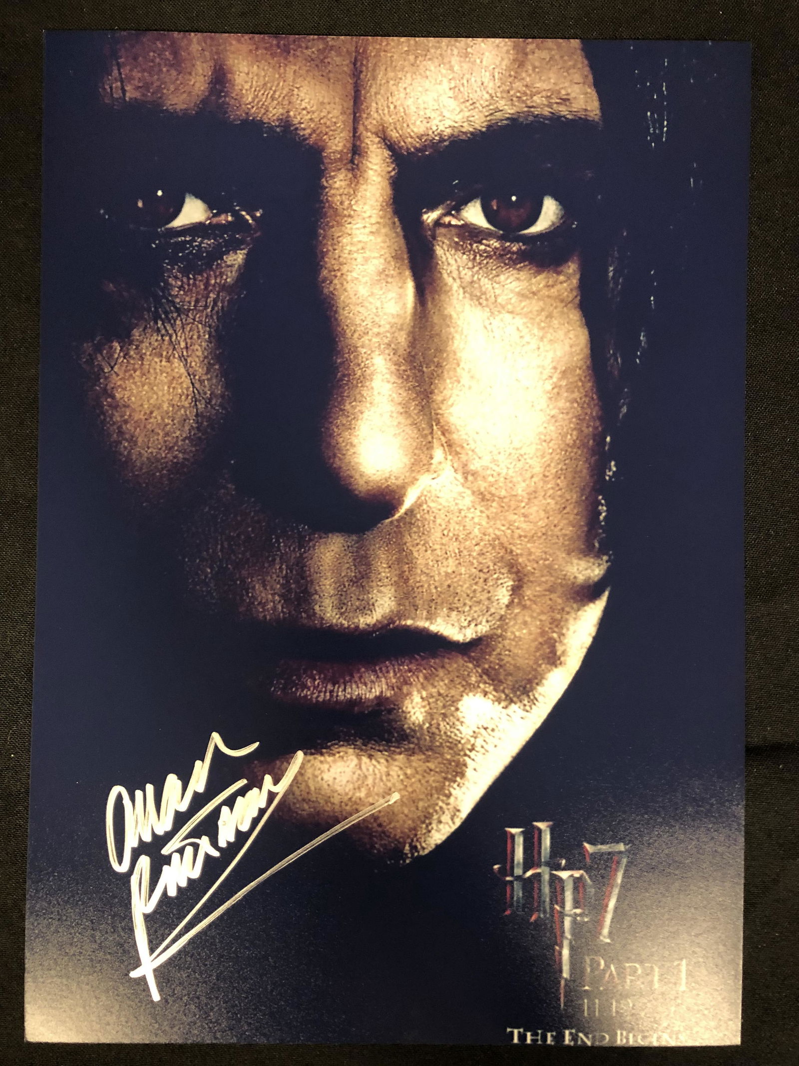 ALAN RICKMAN SIGNED 8X10 HARRY POTTER MOVIE POSTER (RA (1 of 3)