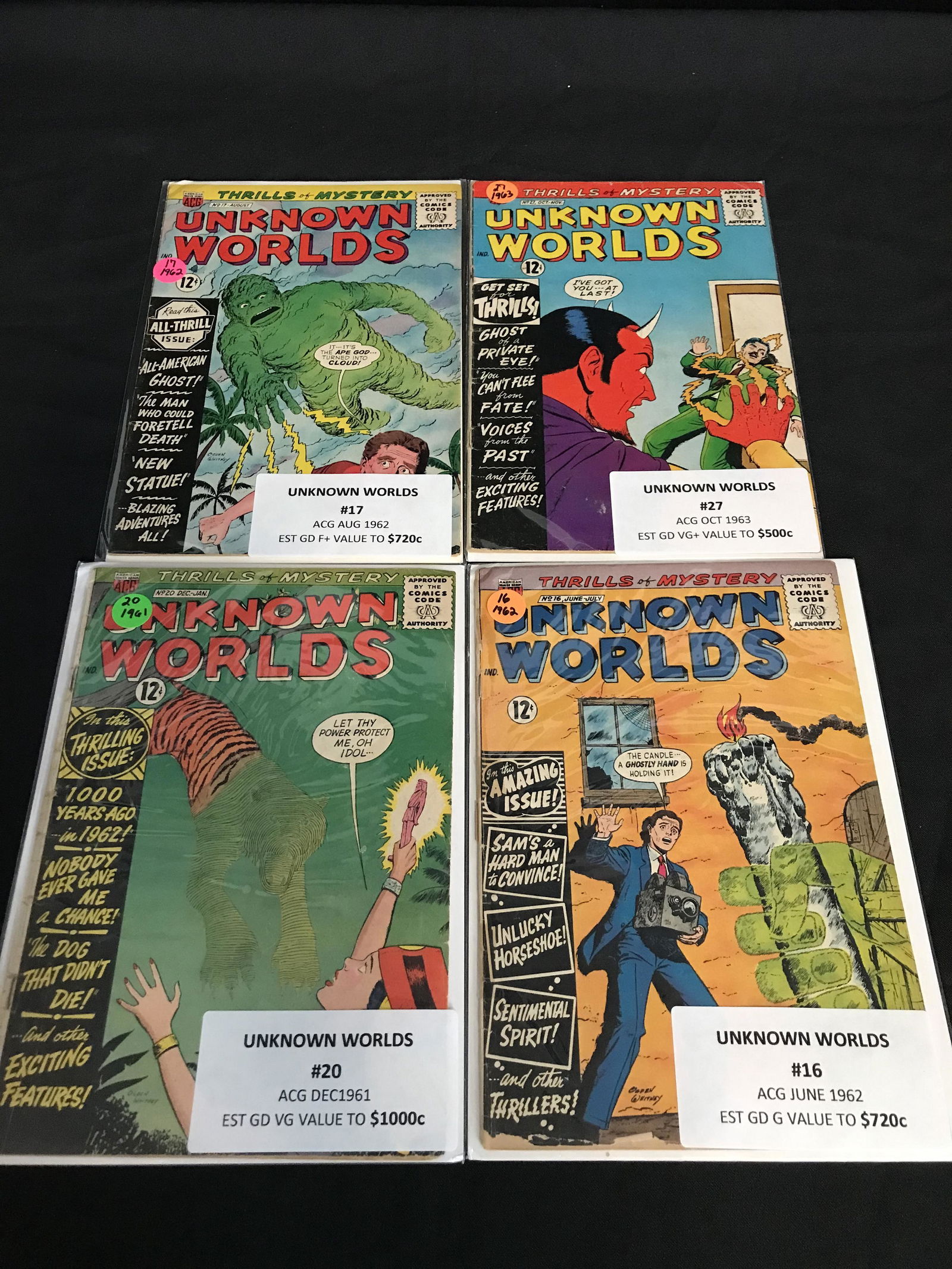 VINTAGE UNKNOWN WORLDS COMIC BOOK LOT (ACG) (1 of 1)