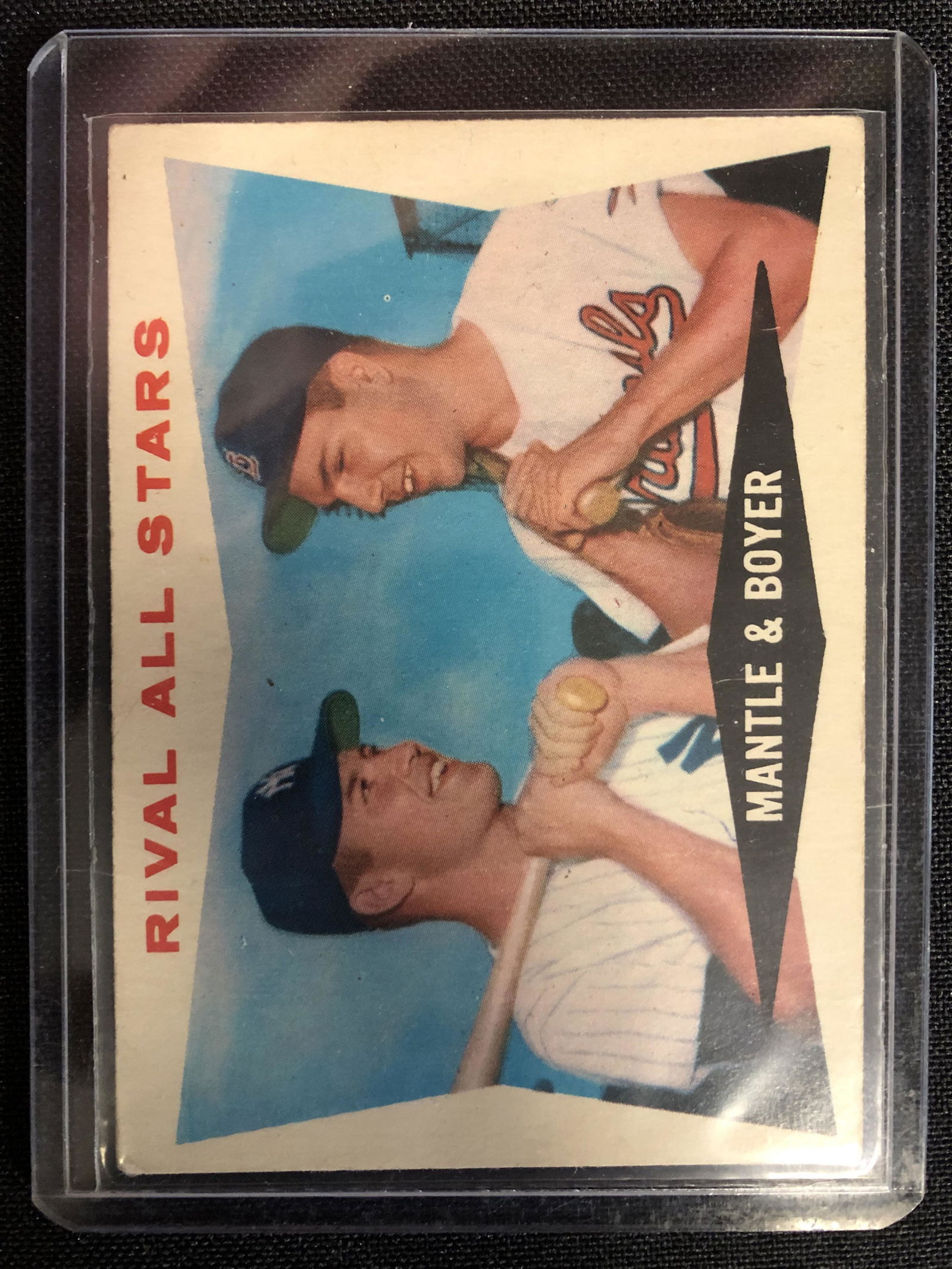 1960 Topps #160 Mantle/Boyer Rival All-Stars (1 of 2)