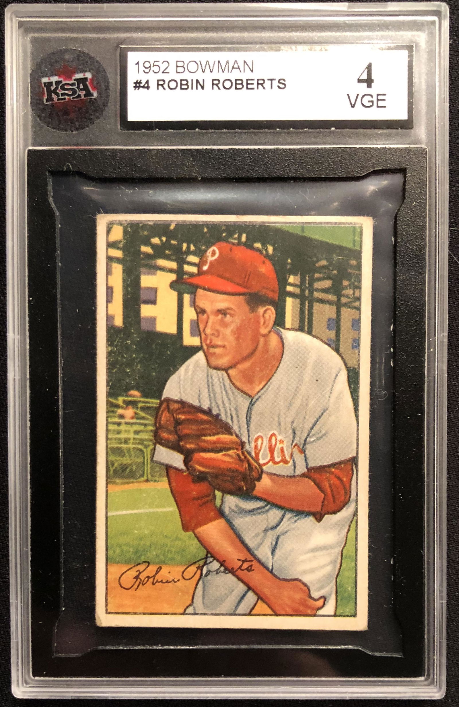 1952 BOWMAN #4 ROBIN ROBERTS (4 VGE) (1 of 2)