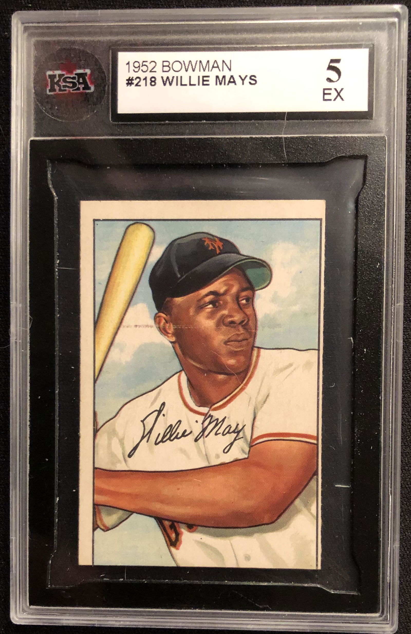 1952 BOWMAN #218 WILLIE MAYS (5 EX) (1 of 1)