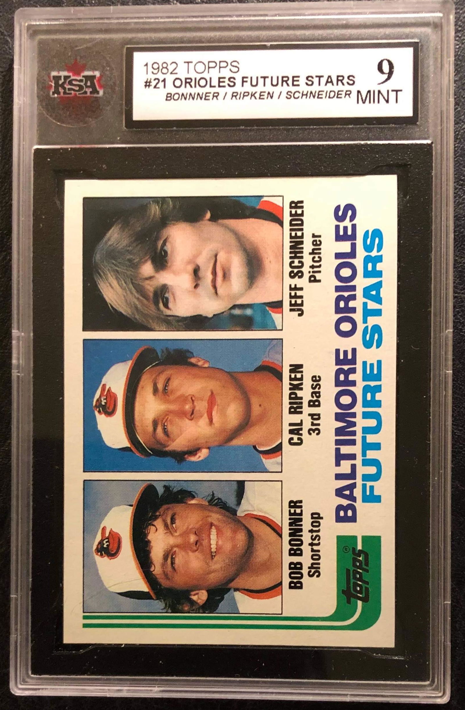 1982 TOPPS #21 ORIOLES FUTURE STARS (KSA 9) BONNER/RIPK (1 of 2)