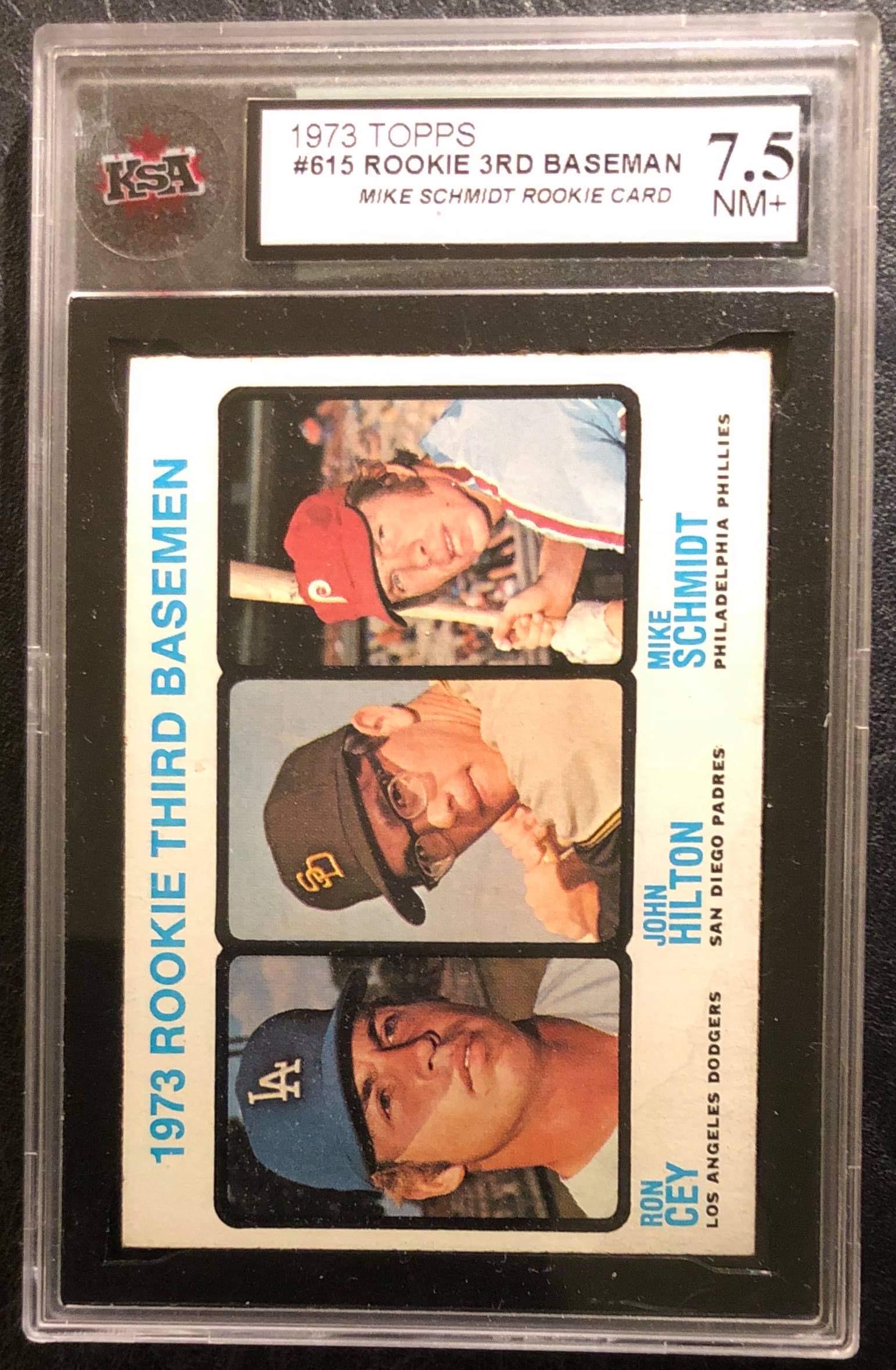 1973 TOPPS #615 ROOKIE 3RD BASEMAN (KSA 7.5) MIKE SCHMI (1 of 2)