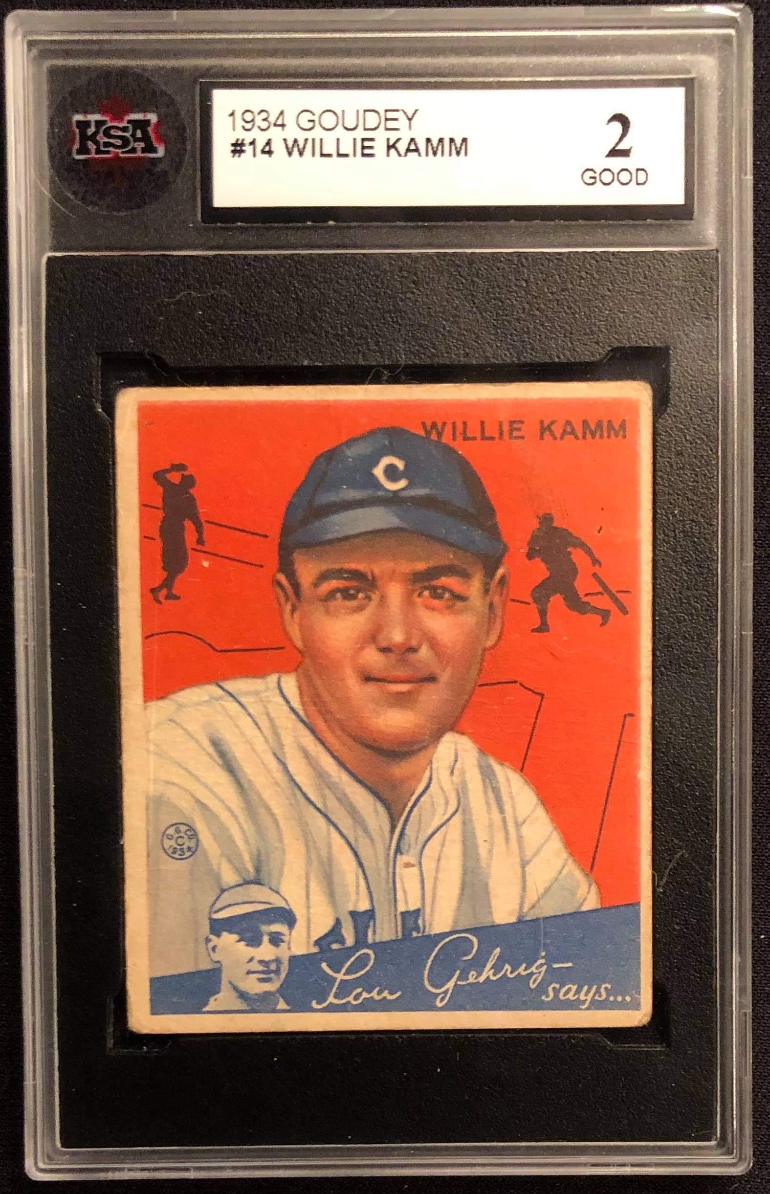 1934 GOUDEY #14 WILLIE KAMM (KSA 2) (1 of 2)