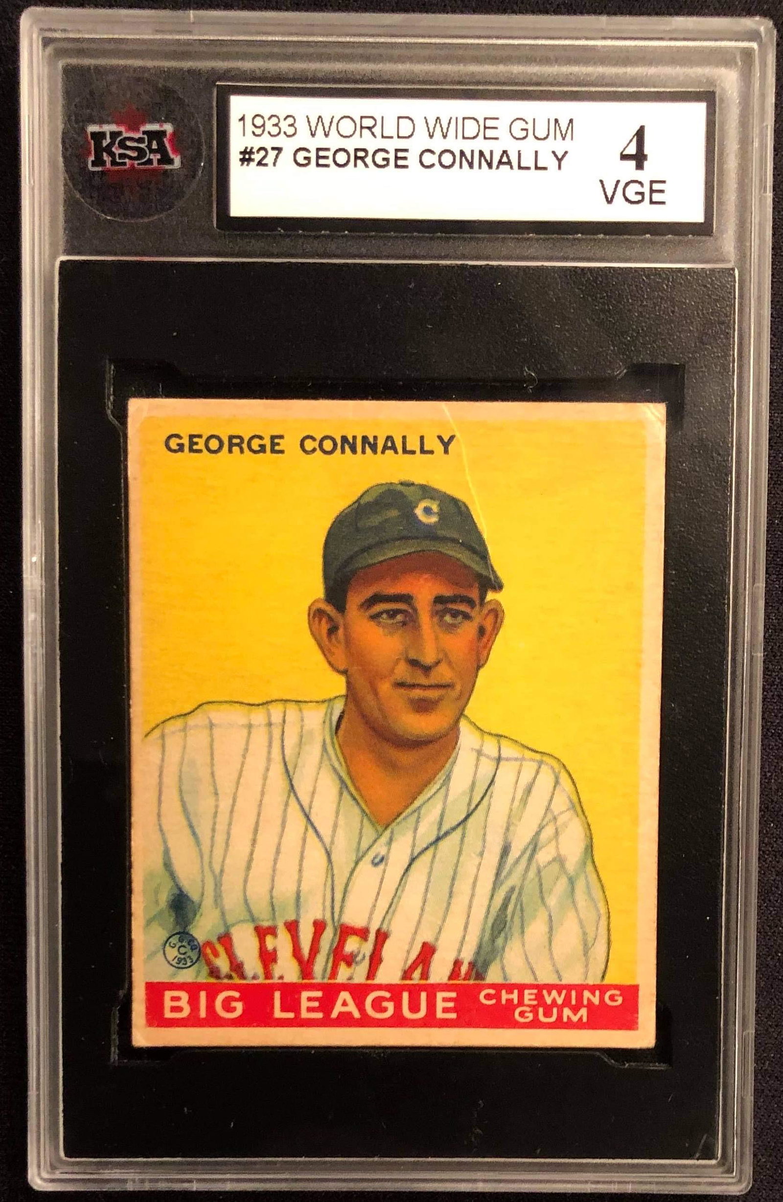 1933 WORLD WIDE GUM #27 GEORGE CONNALLY (KSA 4): 1933 WORLD WIDE GUM #27 GEORGE CONNALLY (KSA 4)