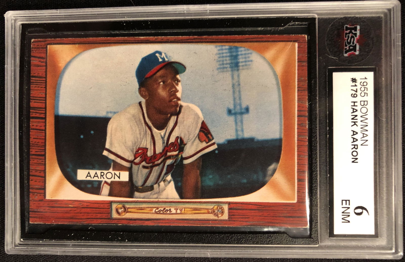 1955 BOWMAN HANK AARON #179 KSA 6 (1 of 2)