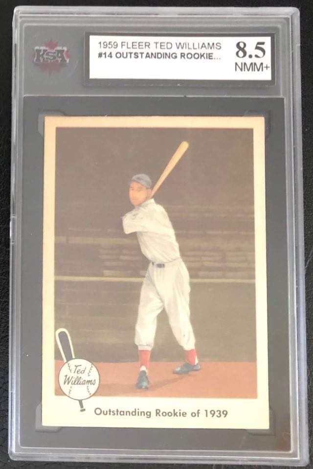 1959 FLEER #14 TED WILLIAMS OUTSTANDING ROOKIE(KSA 8.5) (1 of 1)