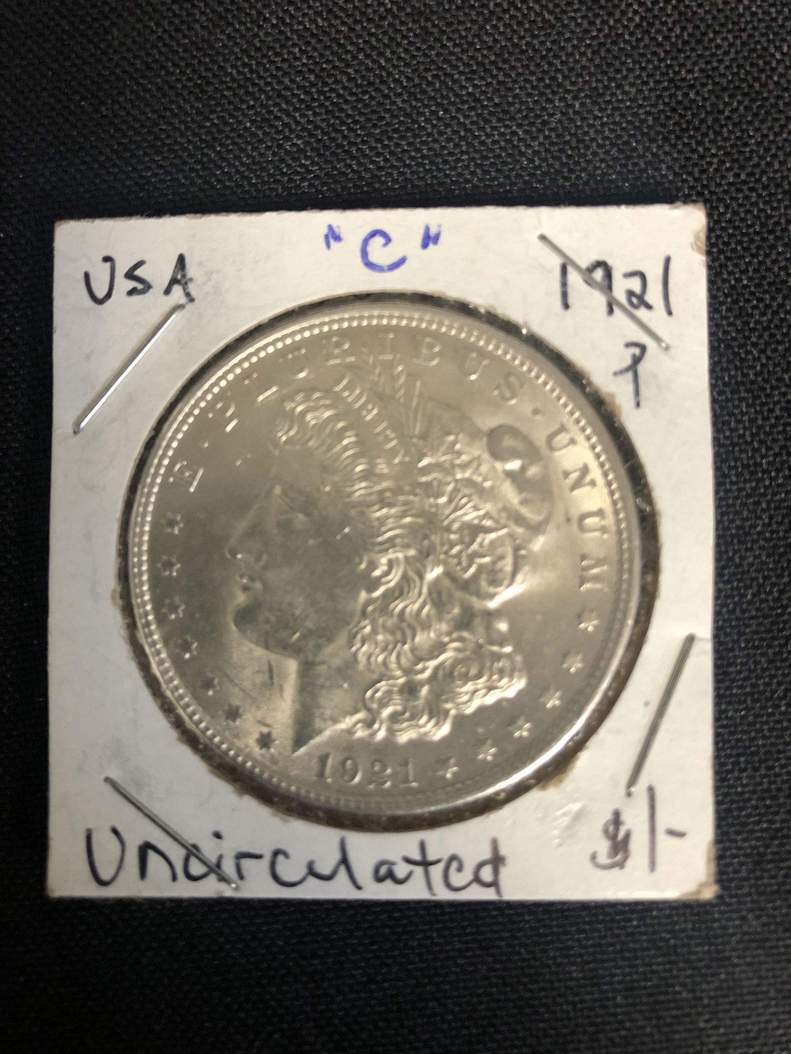 1921 USA MORGAN SILVER DOLLAR (PHILADELPHIA MINTED) (1 of 1)