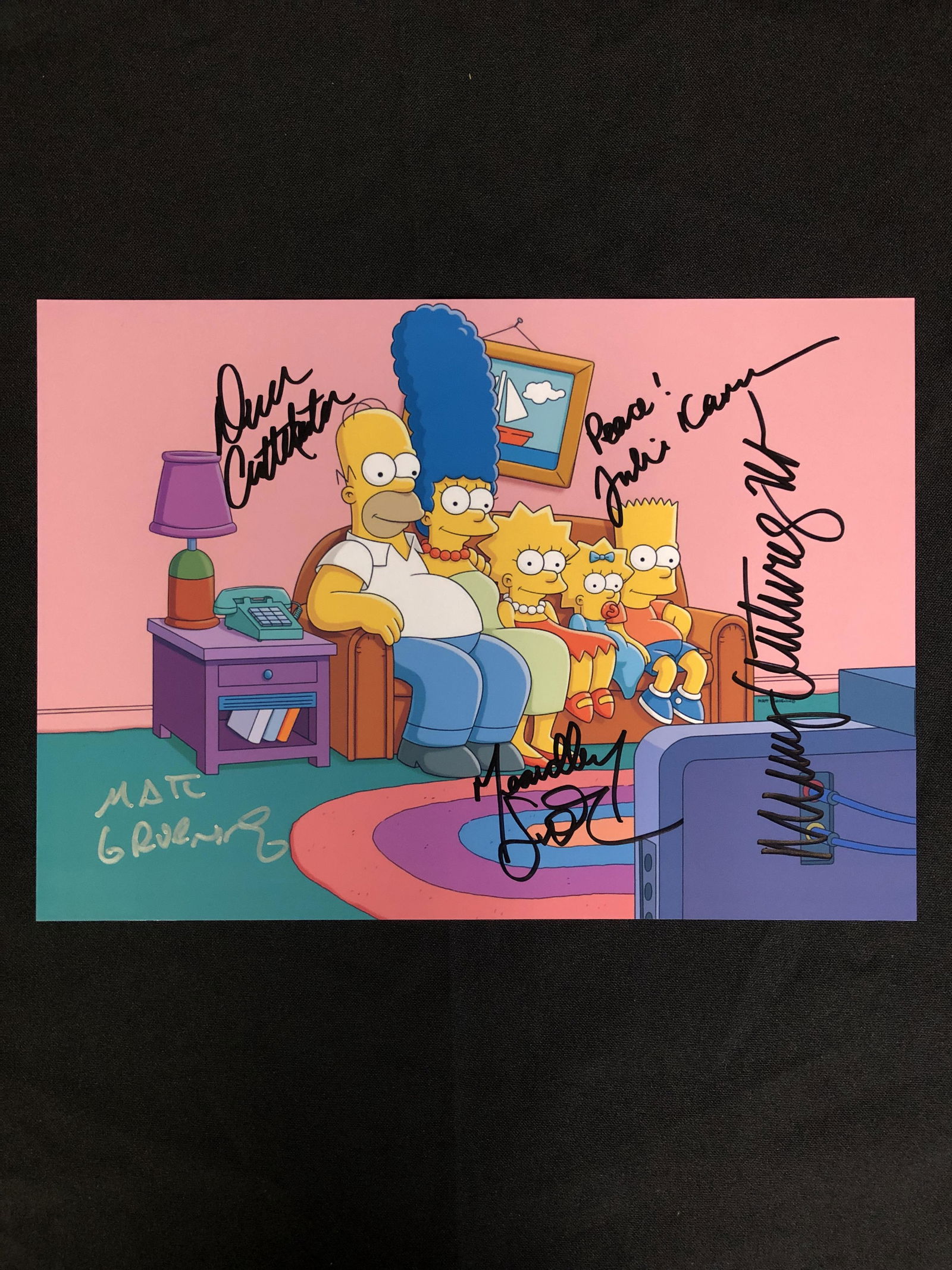 MULTI SIGNED SIMPSONS 8X10 PHOTO w/ M. GROENING, D. (1 of 3)