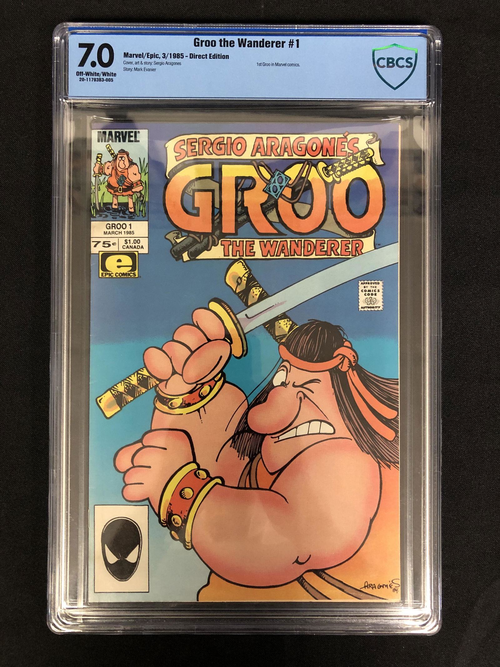 GROO THE WANDERER #1 CBCS GRADED 7.0 (MARVEL COMICS) (1 of 1)