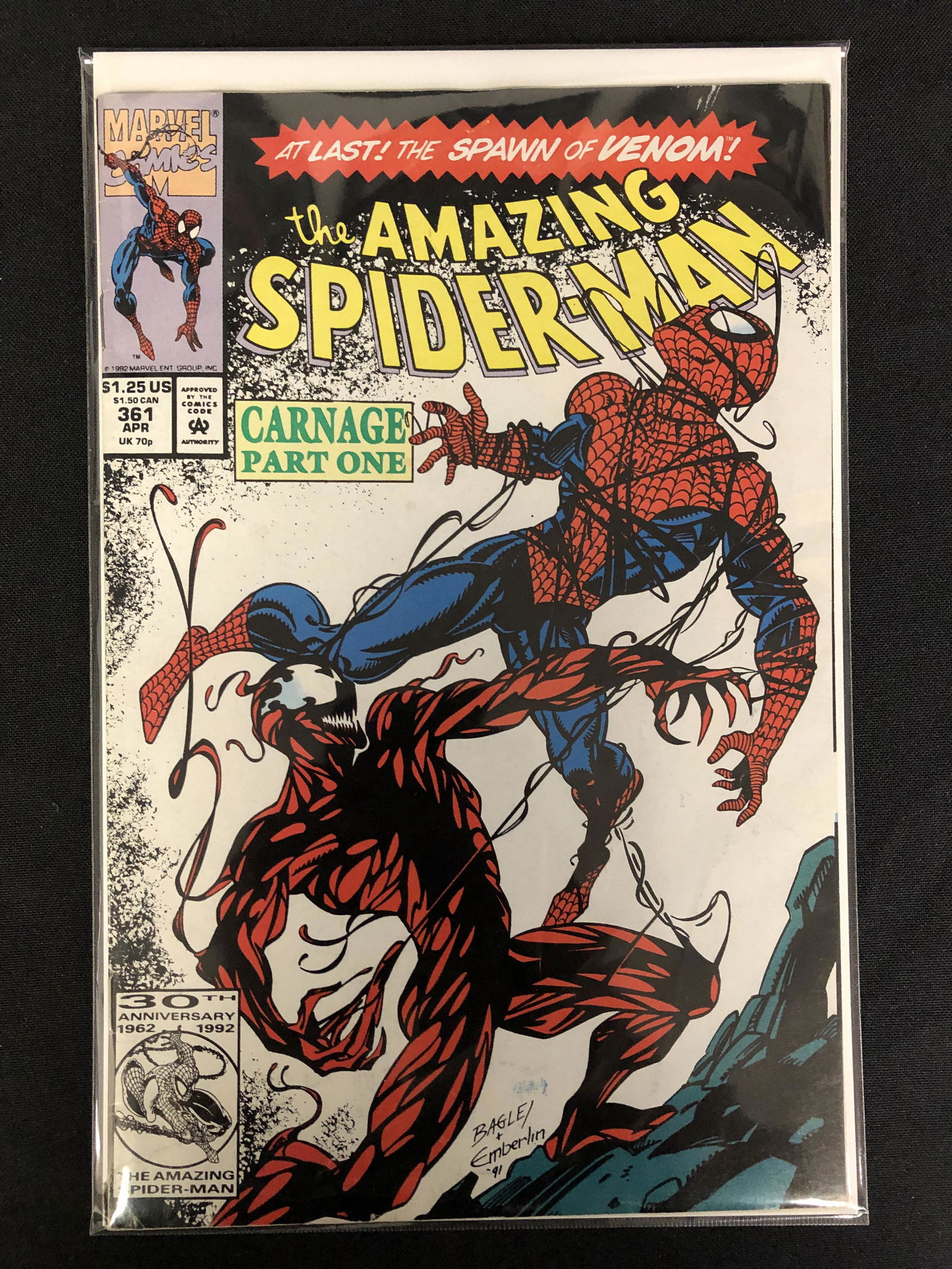 The AMAZING SPIDER-MAN #361 (MARVEL COMICS) Carnage (1 of 1)