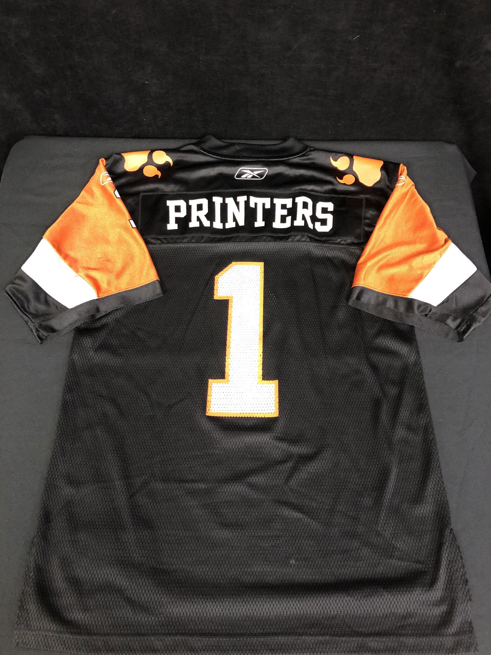 CASEY PRINTERS BC LIONS REEBOK CFL JERSEY (SIZE MEDIUM): CASEY PRINTERS BC LIONS REEBOK CFL JERSEY (SIZE MEDIUM)