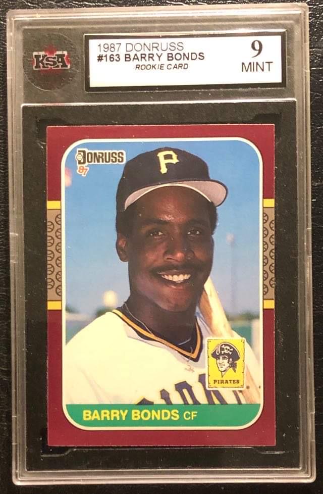 1987 DONRUSS #163 BARRY BONDS RC (KSA 9) (1 of 2)