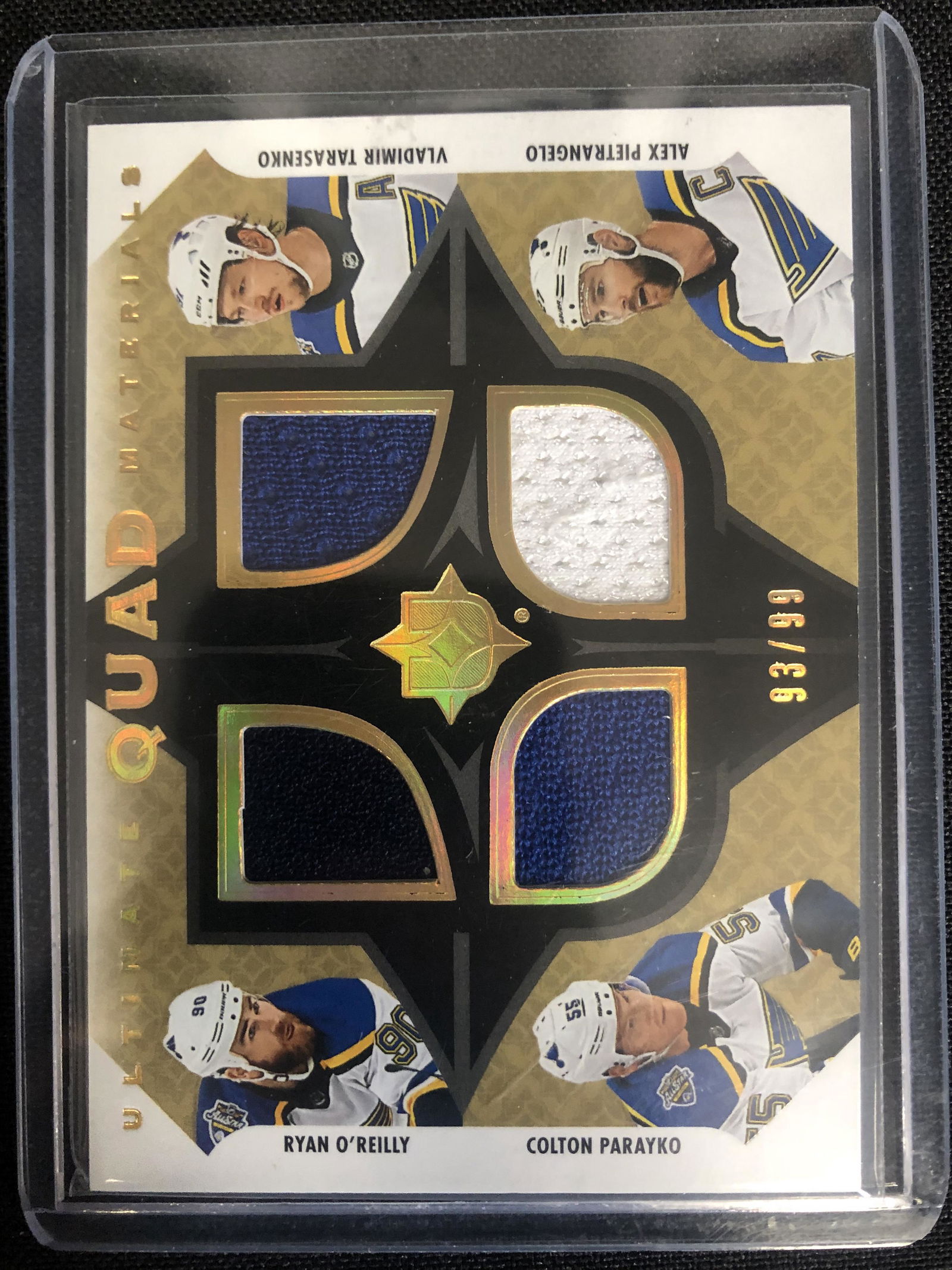 2019-20 UD ULTIMATE COLLECTION #UQM-RVCA QUAD MATERIAL (1 of 2)